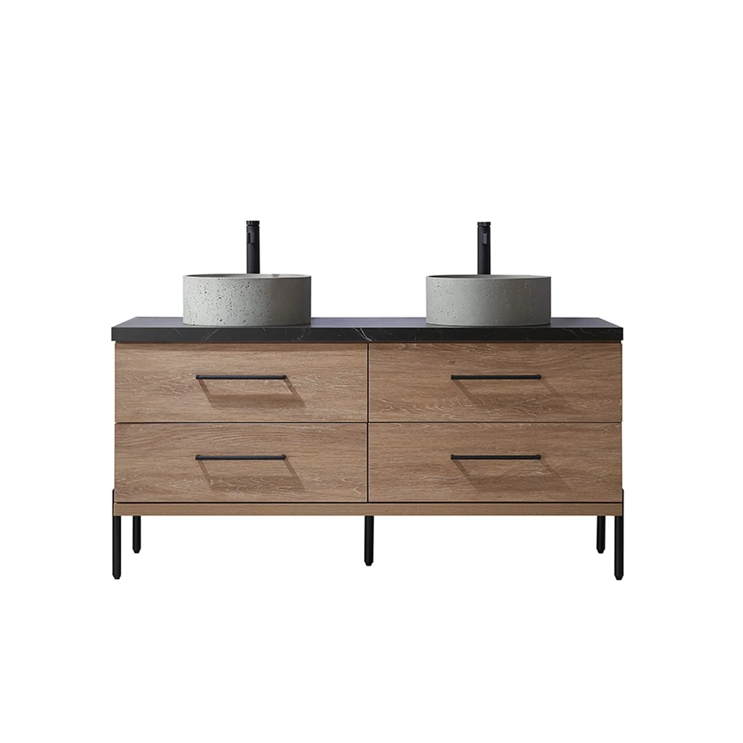 Trento Bath Vanity with Sintered Stone Top with Concrete Sink (R)