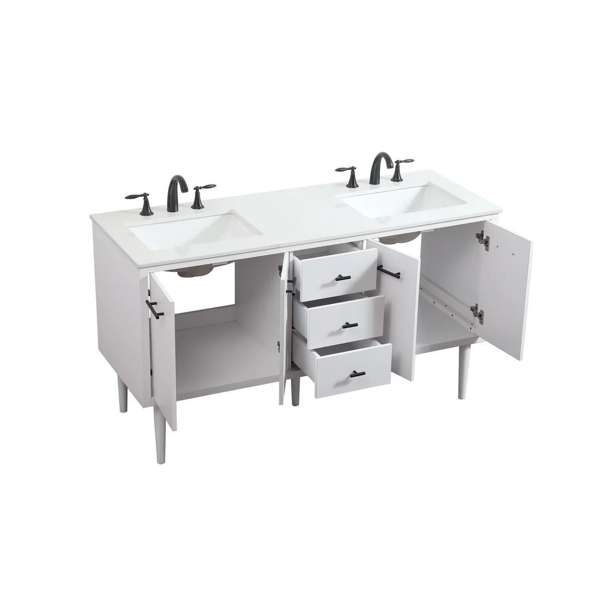 Fern 60 Inch Double Bathroom Vanity