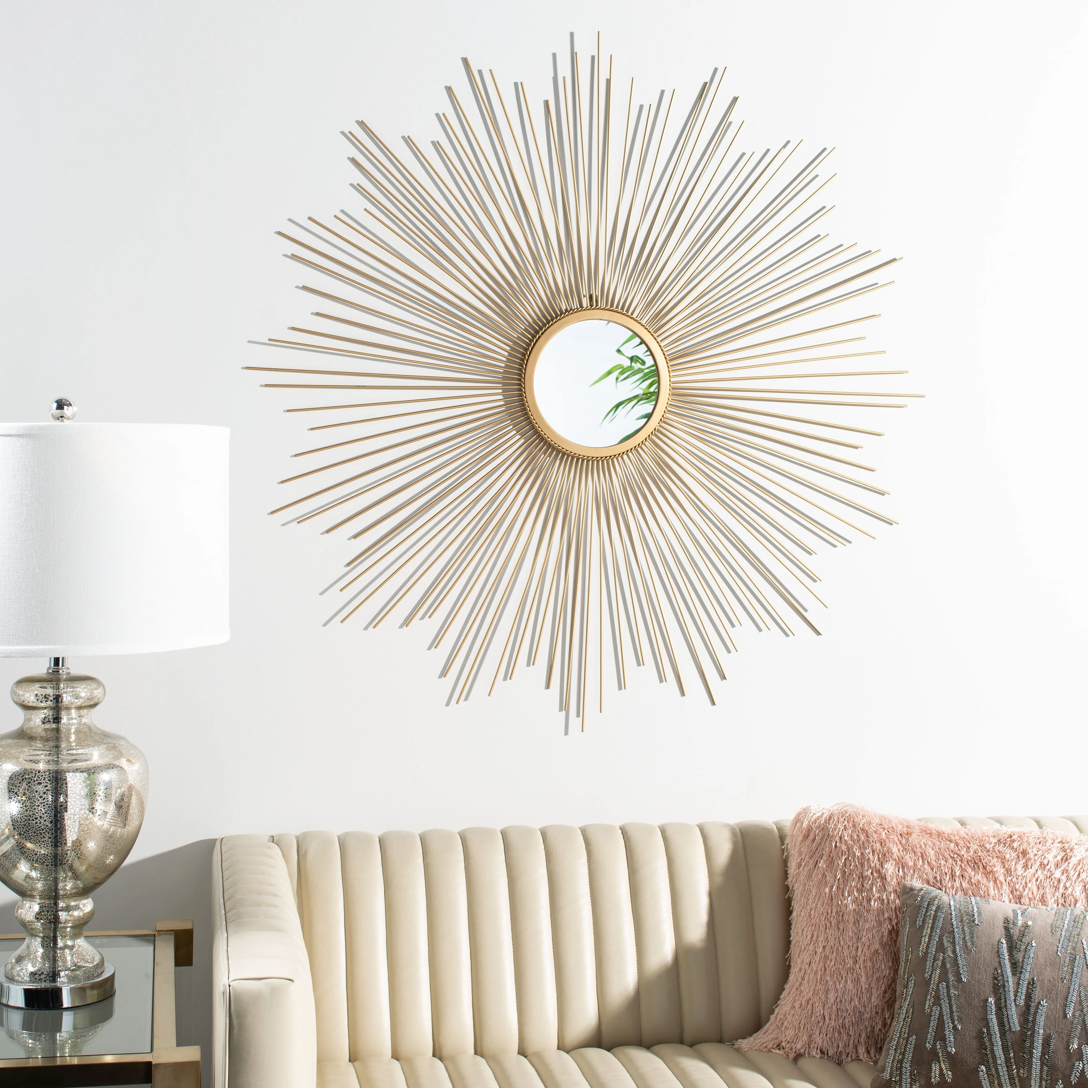 SAFAVIEH Allyssa 41-inch Sunburst Round Mirror - 40.8
