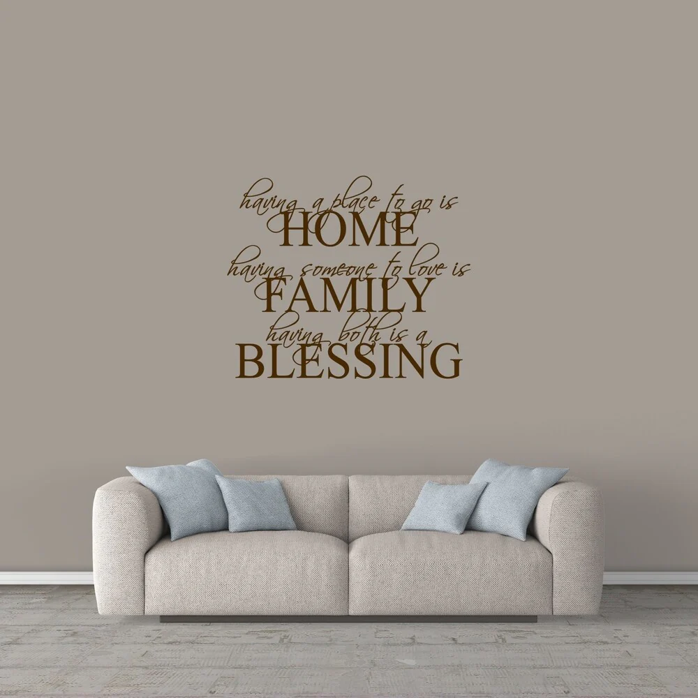 Home Family Blessing Wall Decal