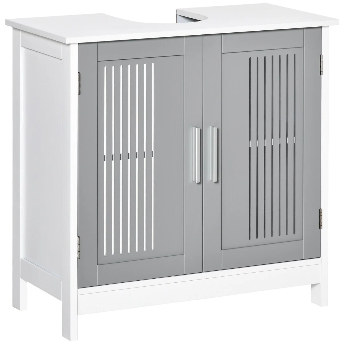 Under Sink Cabinet with 2 Doors, Pedestal Under Sink Bathroom Cupboard, Bathroom Vanity Cabinet with Adjustable Shelves