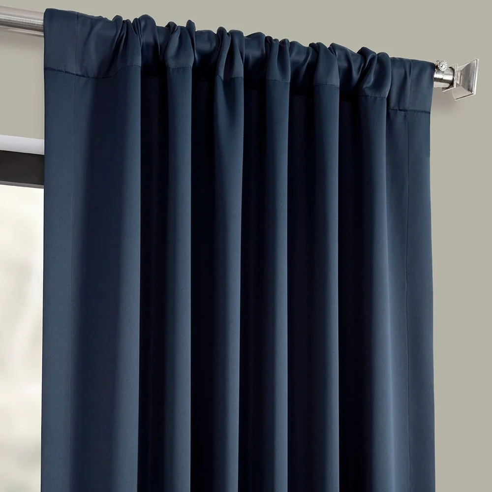 Exclusive Fabrics Eclipse Blue Room Darkening Curtain Panel Pair (2 Panels)