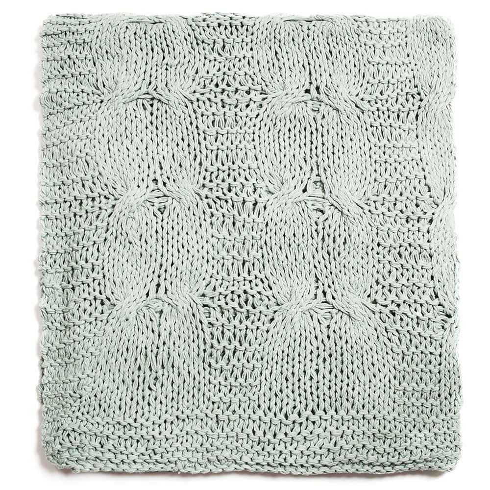 Michaela Aqua Knitted Throw