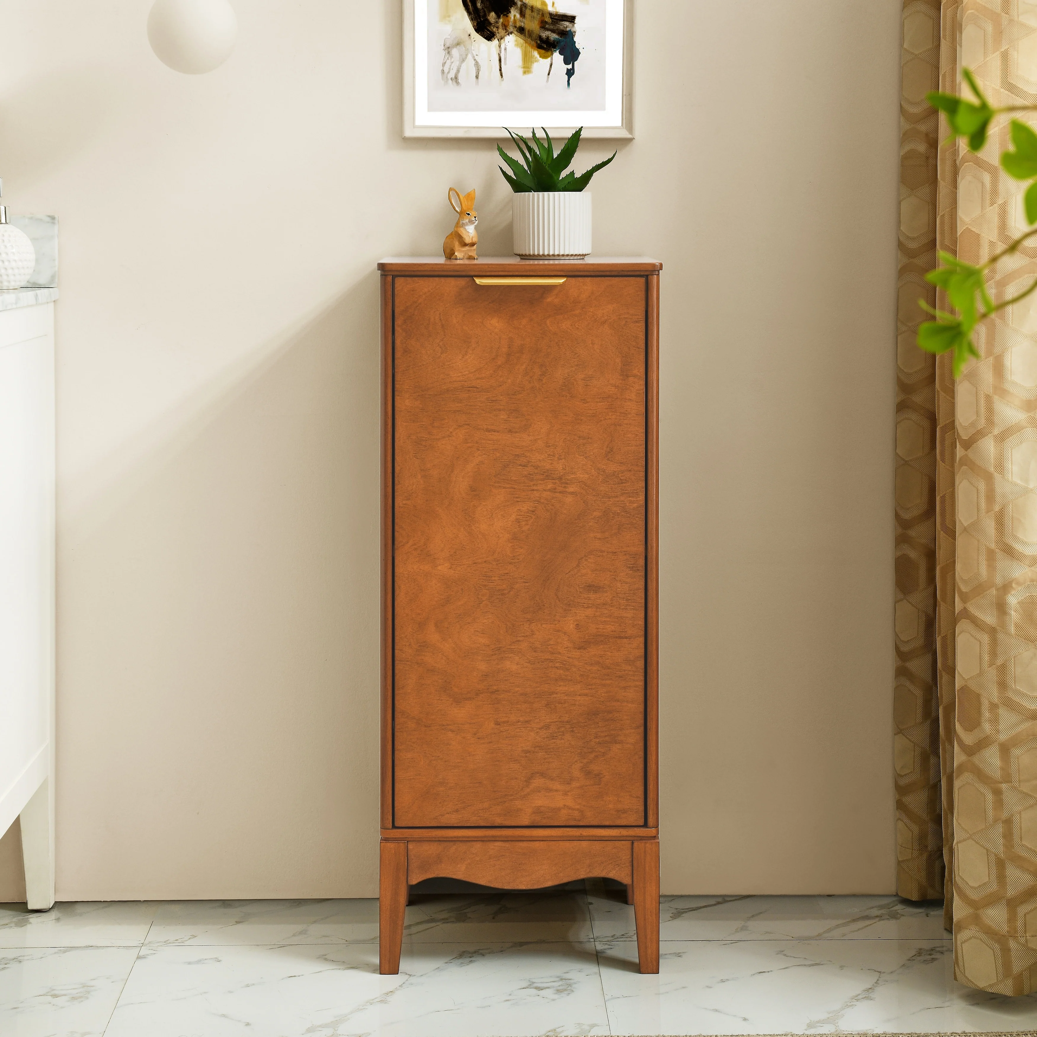 Modern Bathroom Floor Cabinet with Adjustable Shelves