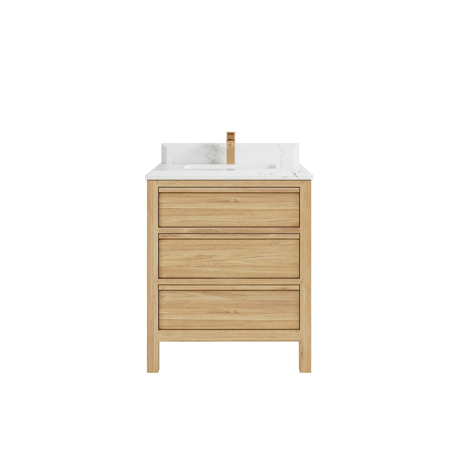 Willow Collections 30 in. W x 22 in. D Elizabeth Solid Teak Wodd Single Sink Bathroom Vanity with Countertop