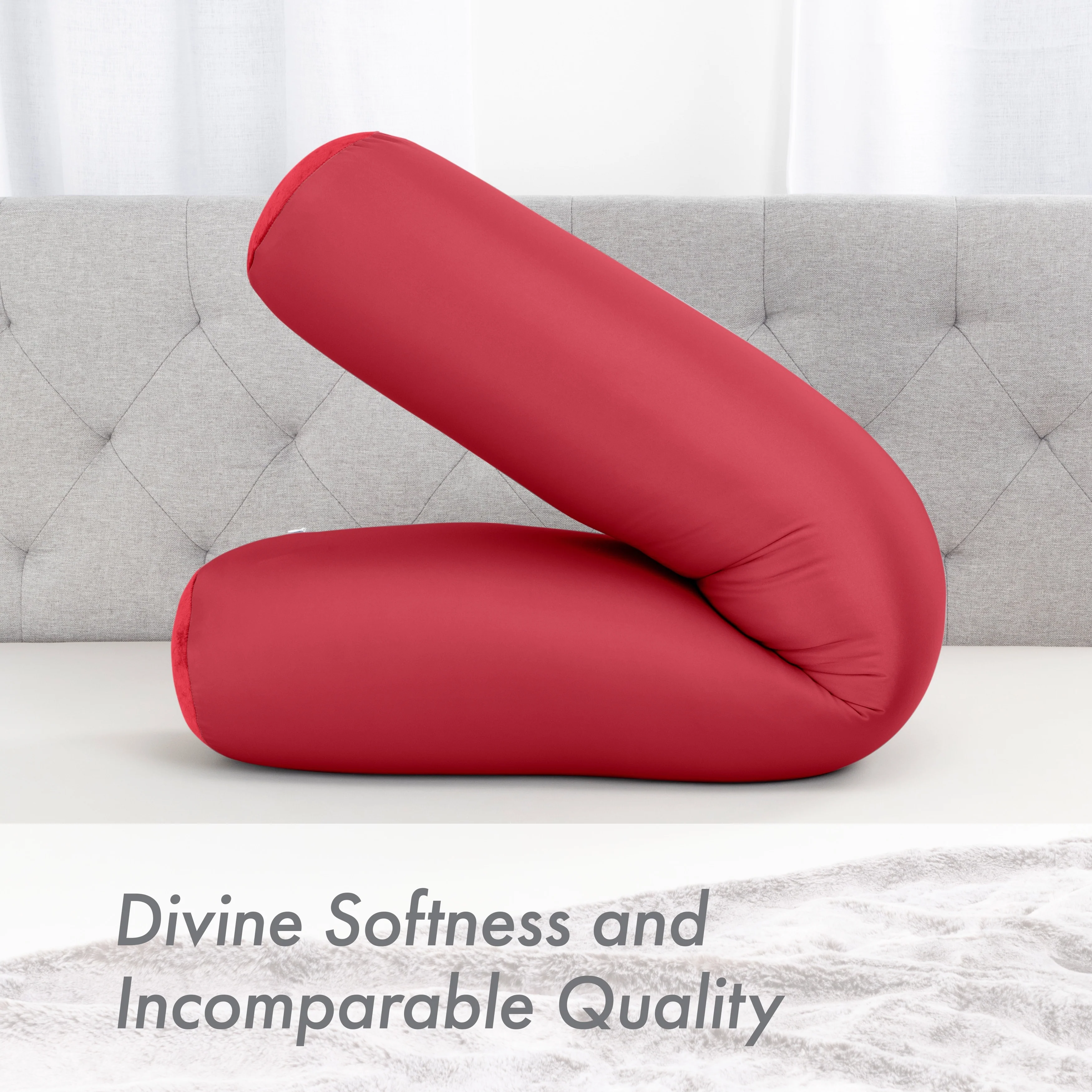 Straight Body Pillow, Premium Microbead,Side Sleeping / Pregnant Women