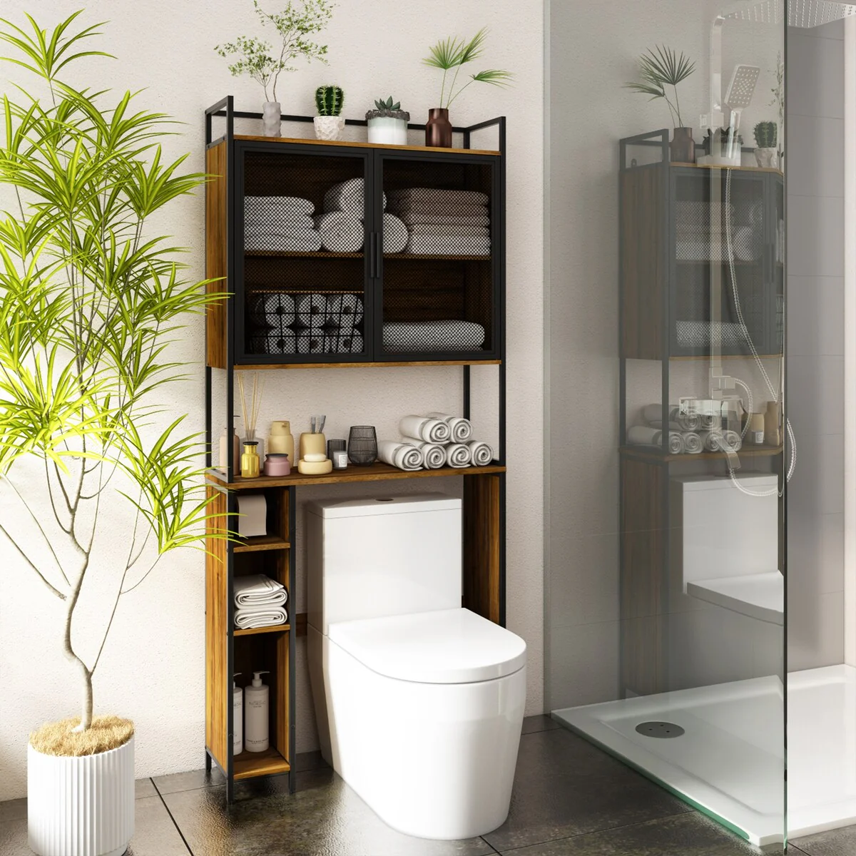 Over The Toilet Rack Tier Bathroom Shelf Over Toilet Storage Organizer