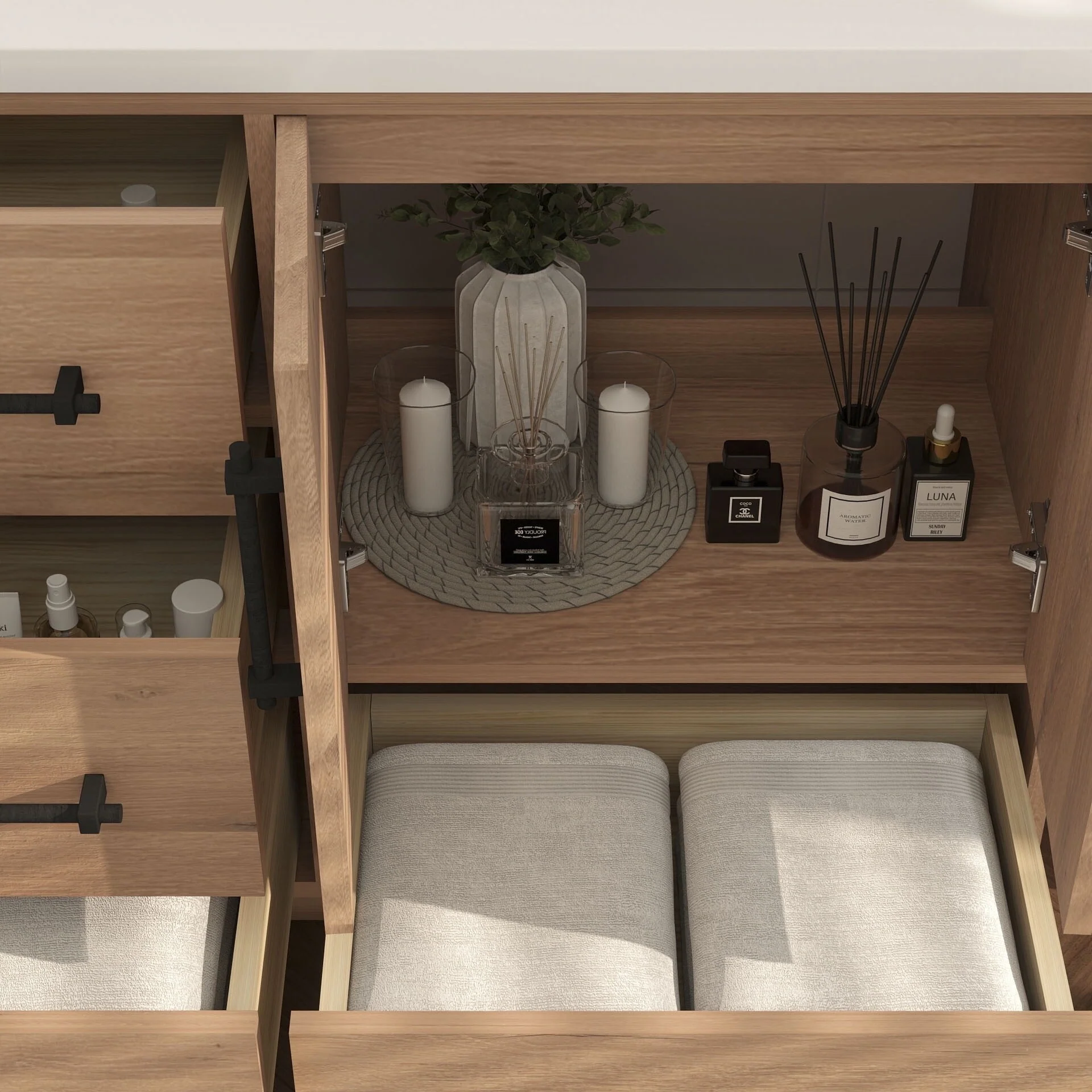 Victoria 60'' Freestanding Vanity with Double Reinforced Acrylic Sink - 59.5