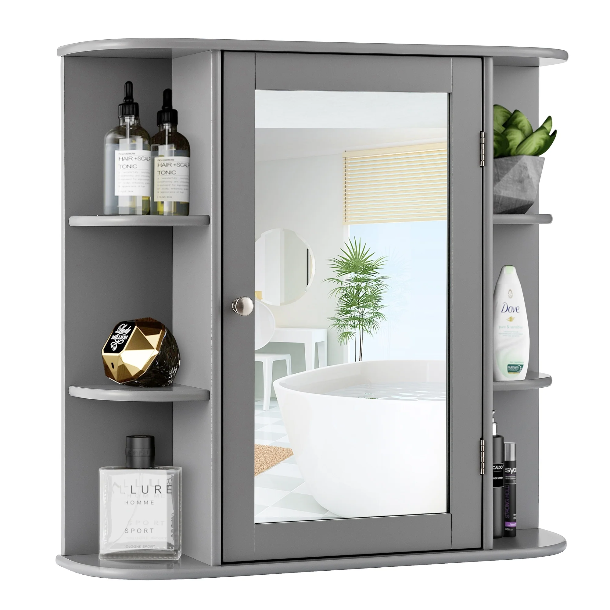Wall Mounted Bathroom Storage Cabinet Medicine Cabinet with Mirror