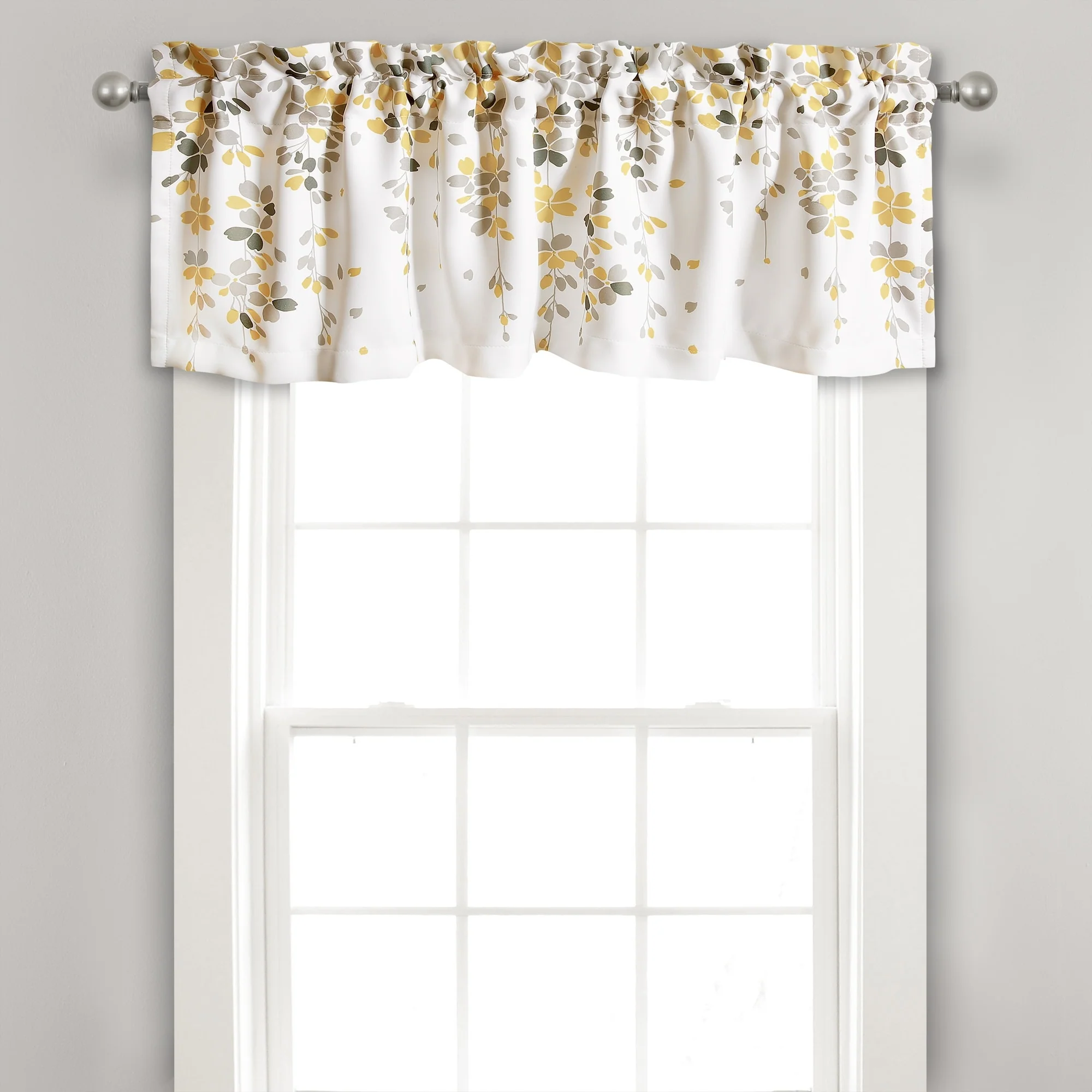 Lush Decor Weeping Flower Room Darkening Window Curtain Valance - 52x18