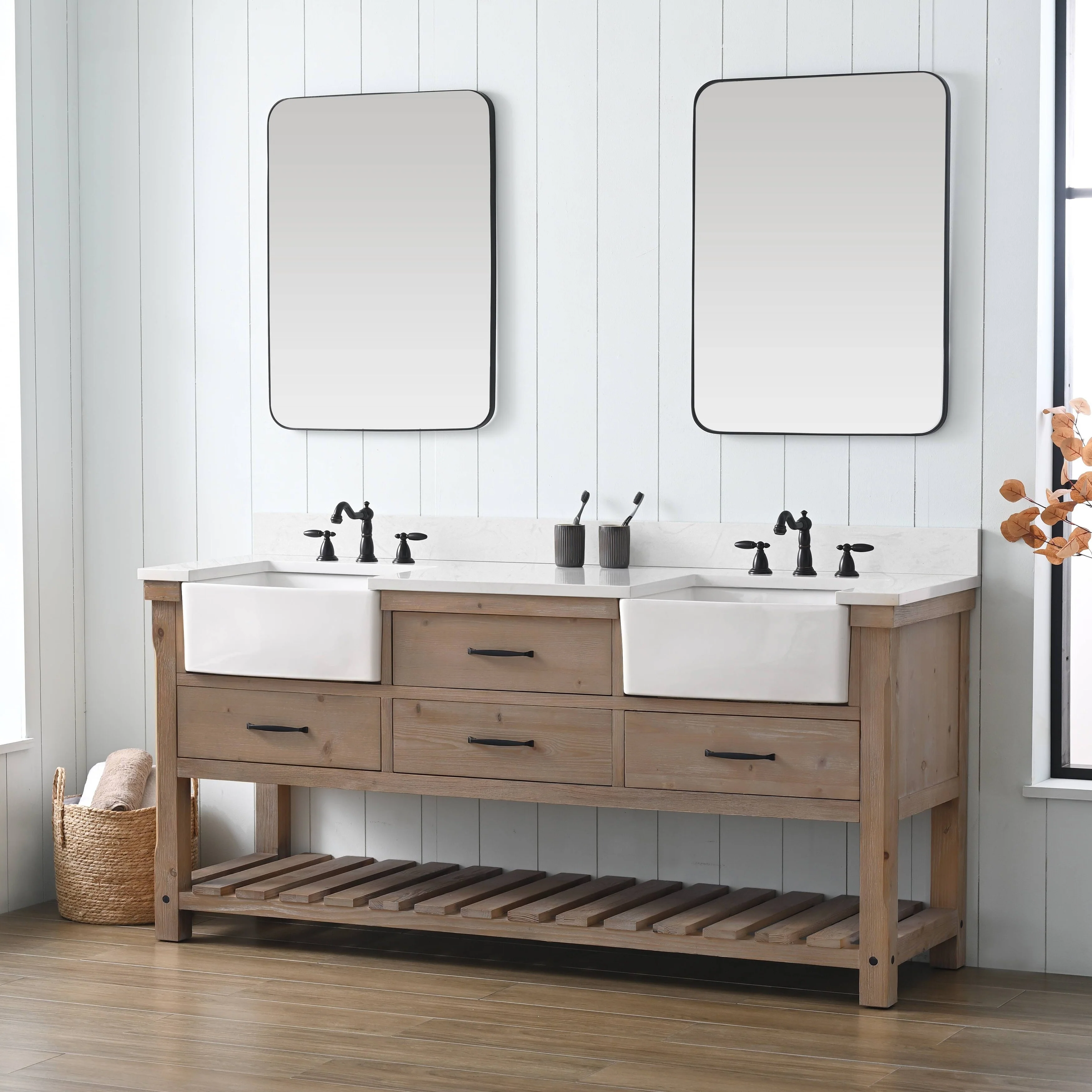 Sudio Design Bathroom Vanity Wesley Weathered Collection.