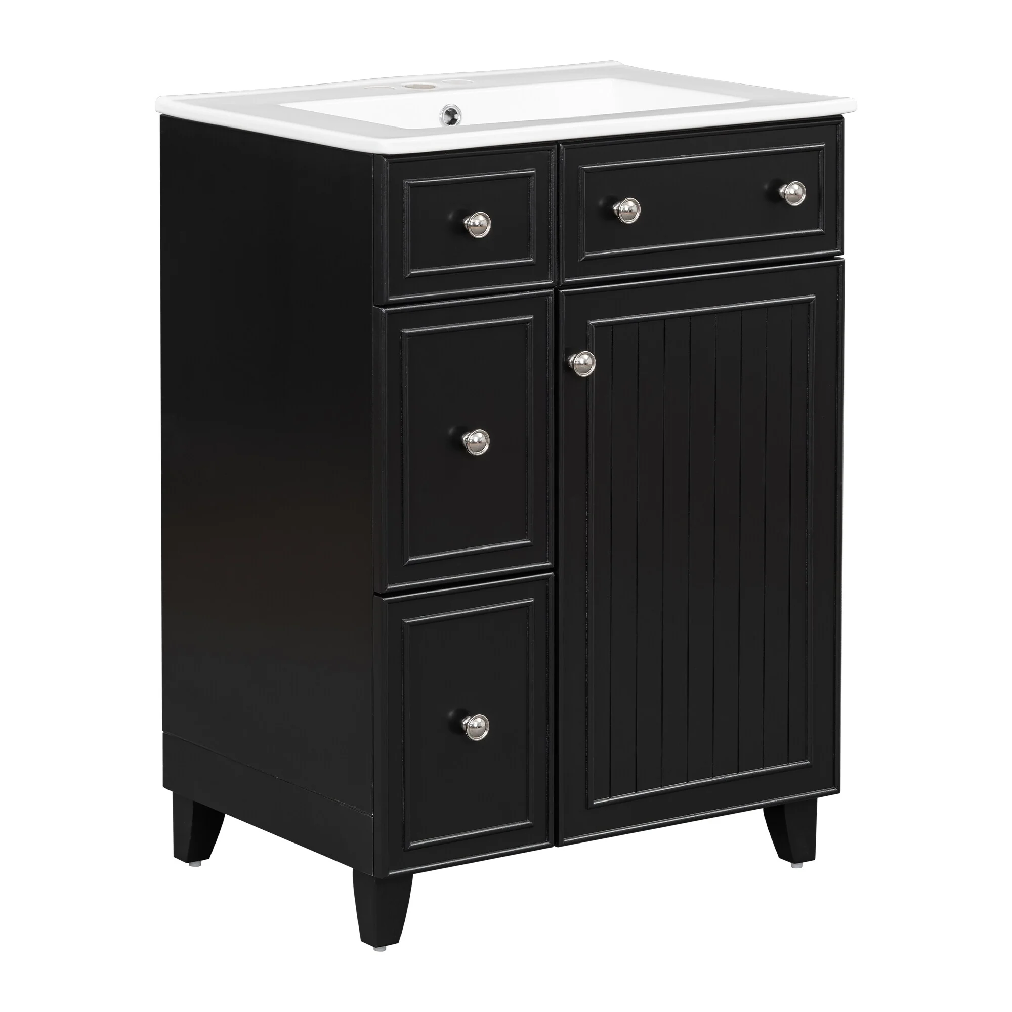 24-Inch Bathroom Vanity Cabinet with Ceramic Sink by Harper&Bright Designs