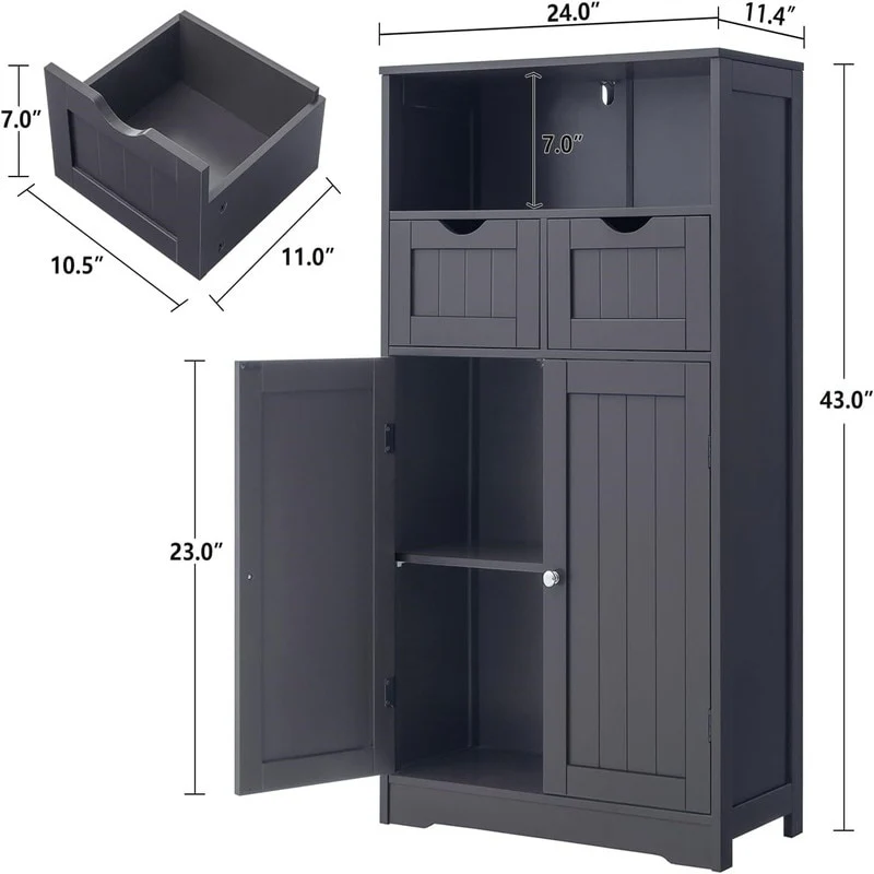 Bathroom Wall Cabinet - 11.8