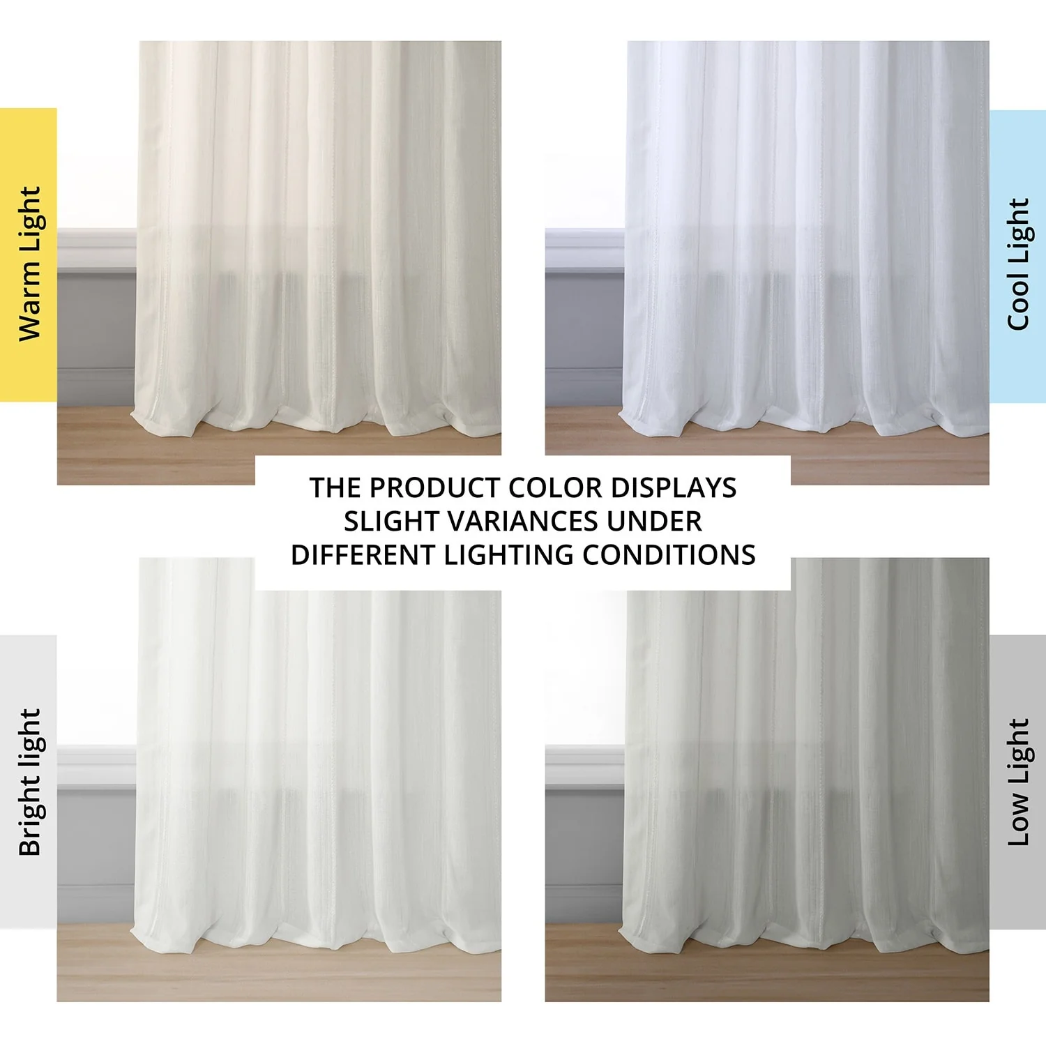 Exclusive Fabrics Aruba Striped Linen Sheer Curtain (1 Panel)