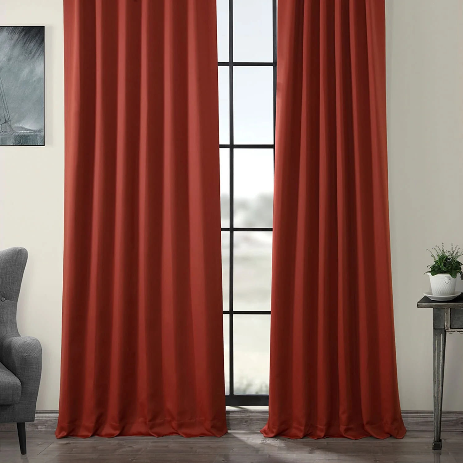Exclusive Fabrics Room Darkening Curtain Panel Pair (2 Panels)