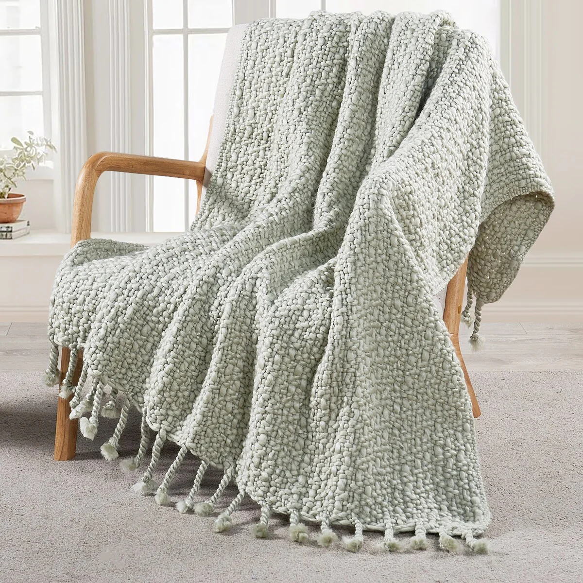 Home Soft Things Basket Weave Throw Super Soft Warm Blanket