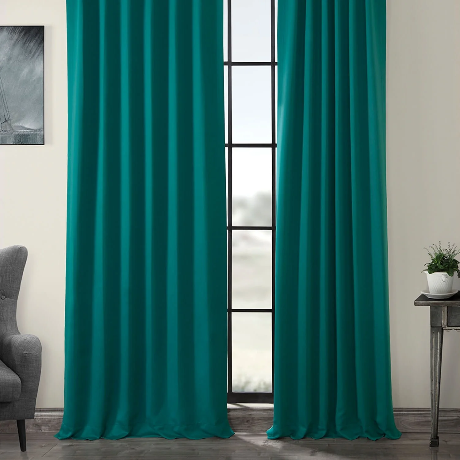 Exclusive Fabrics Room Darkening Curtain Panel Pair (2 Panels)