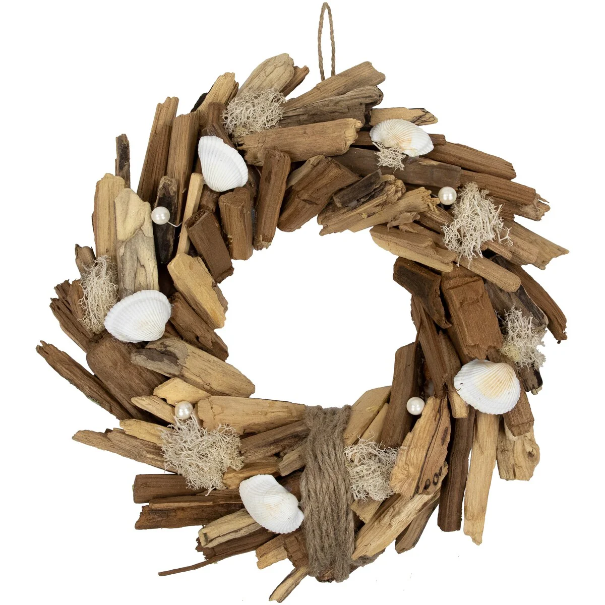 Natural Driftwood and Seashell Artificial Wreath - 14