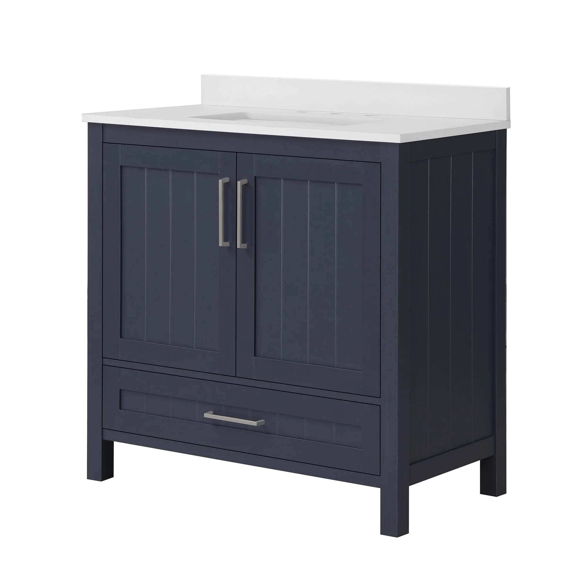 Ove Decors Kansas 36 in. Single Sink Bathroom Vanity in Midnight Blue