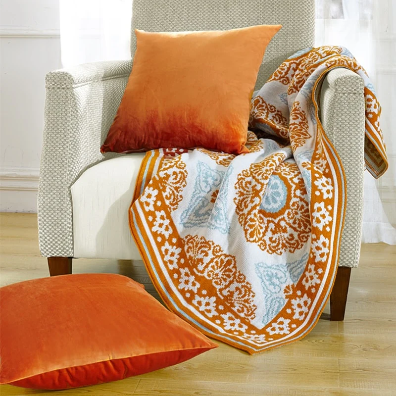 Woven Throw and Pillow Shell Combo