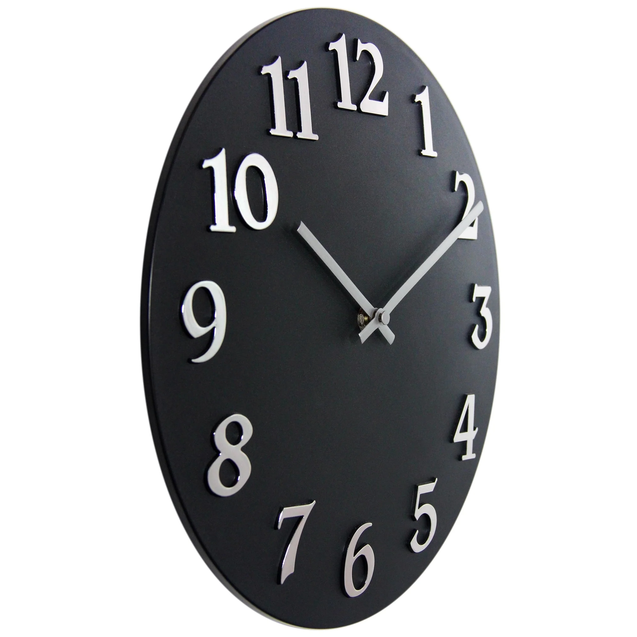 Infinity Instruments Vogue 12-inch Round Wall Clock - 12 x 1.25 x 12