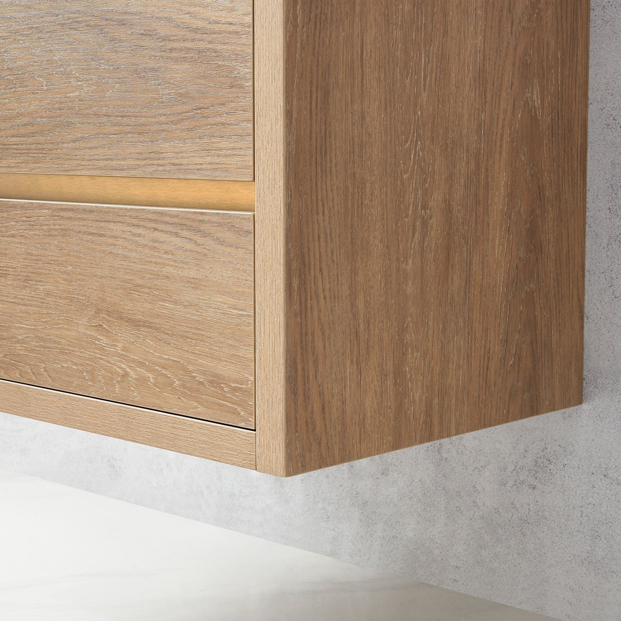 Palencia Double Floating Vanity with White Sink Top without Mirror - 60in.