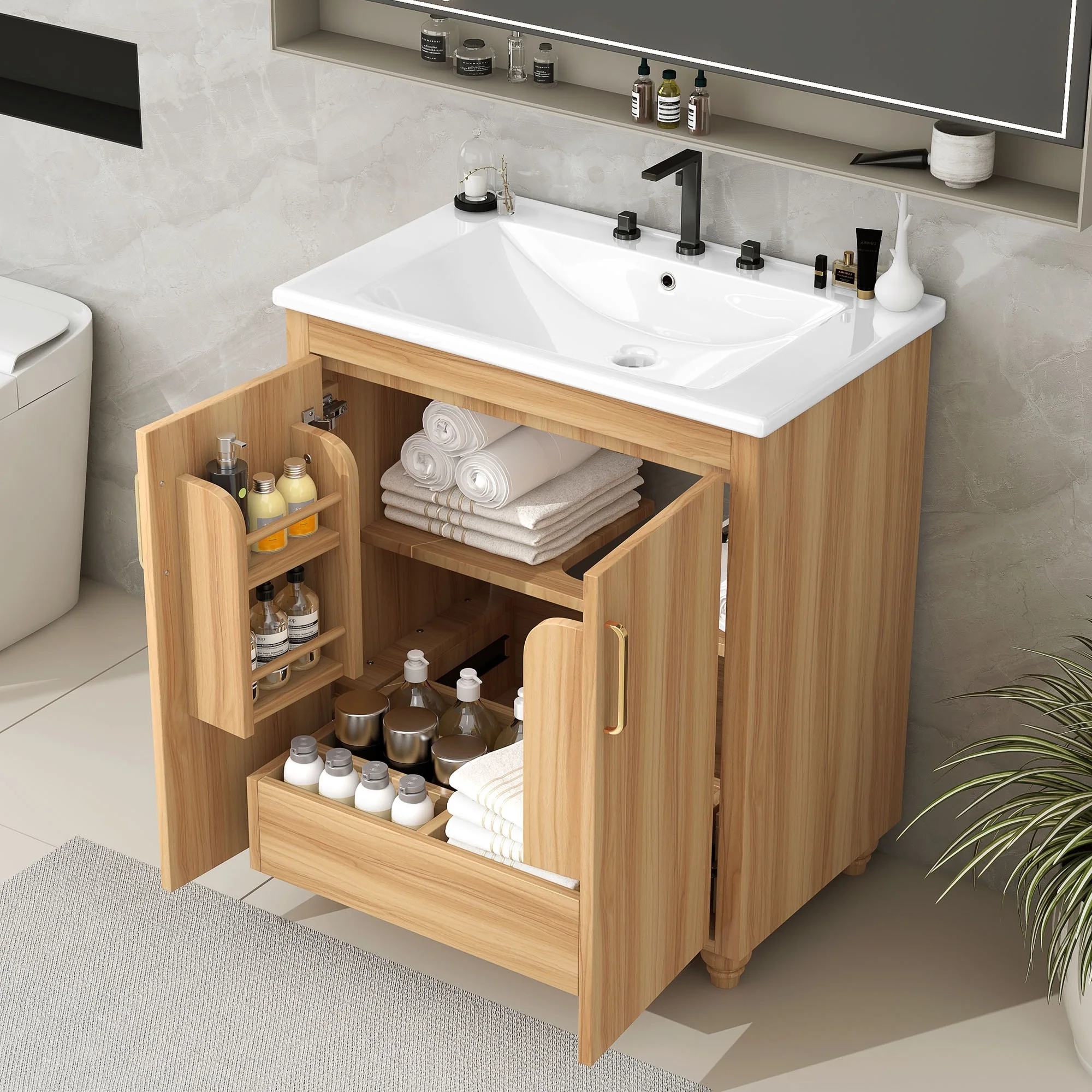 30inch Bathroom Vanity with Sink Combo