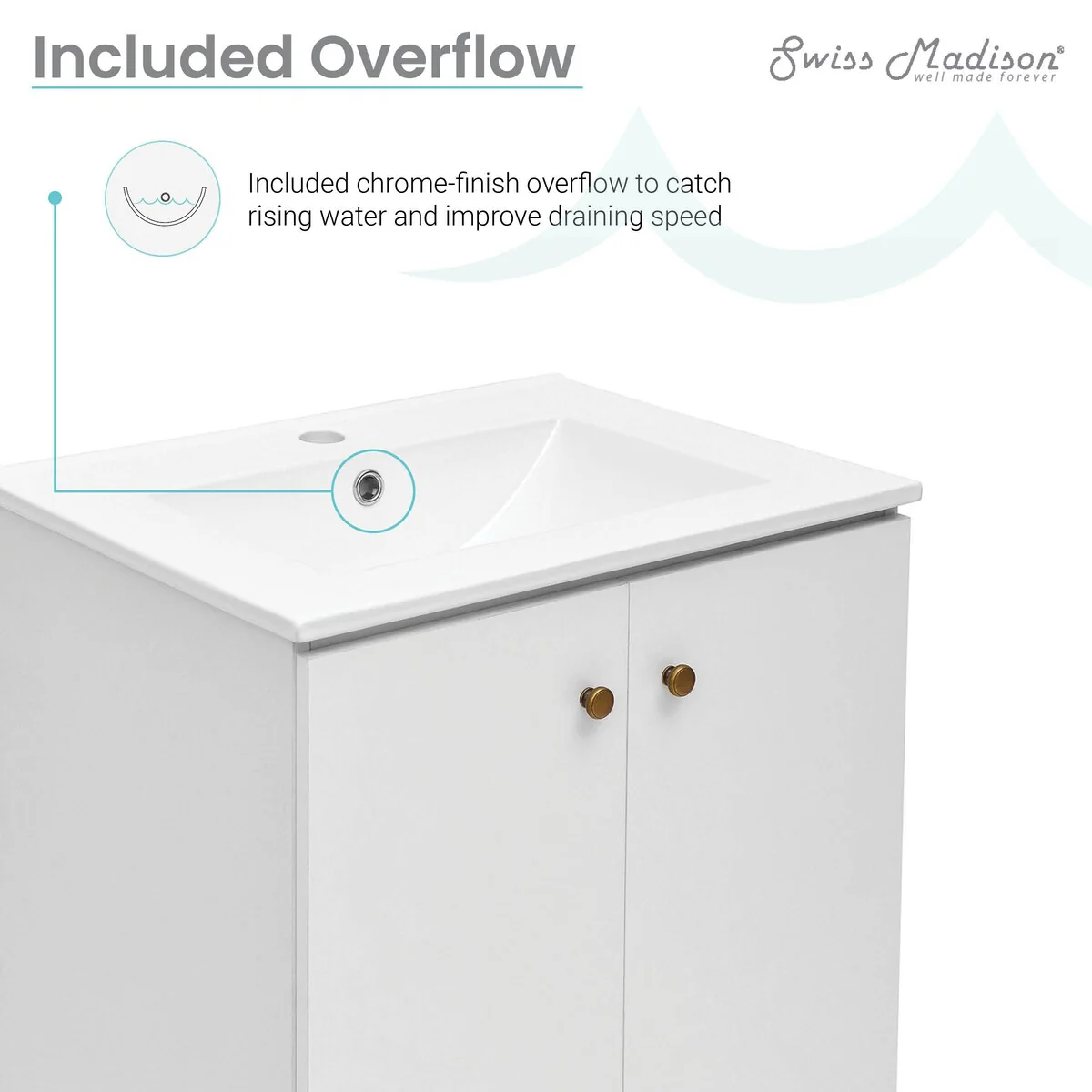 Manoir Bathroom Vanity in White