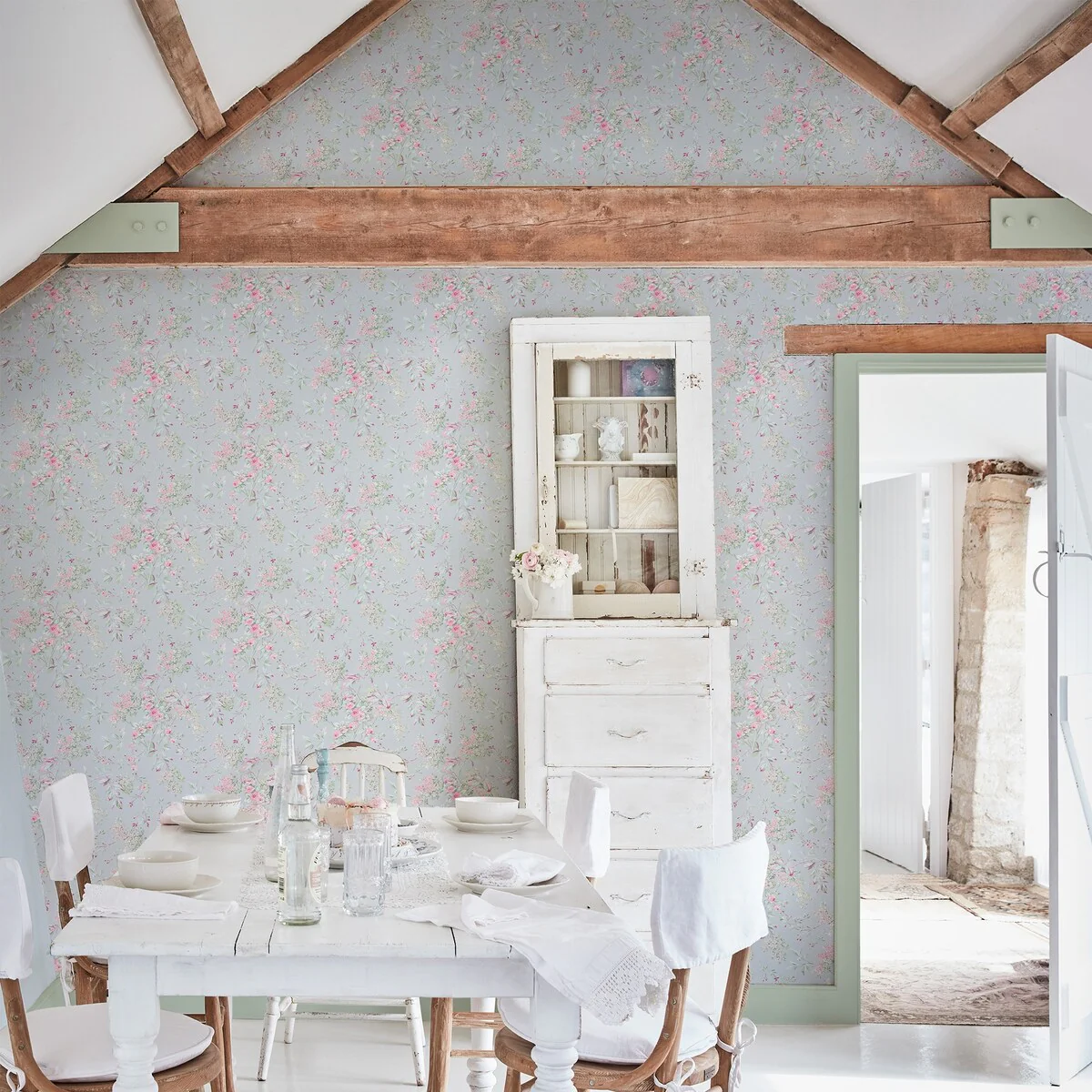 Shabby Chic by Rachel Ashwell Chelsea Blue Wallpaper