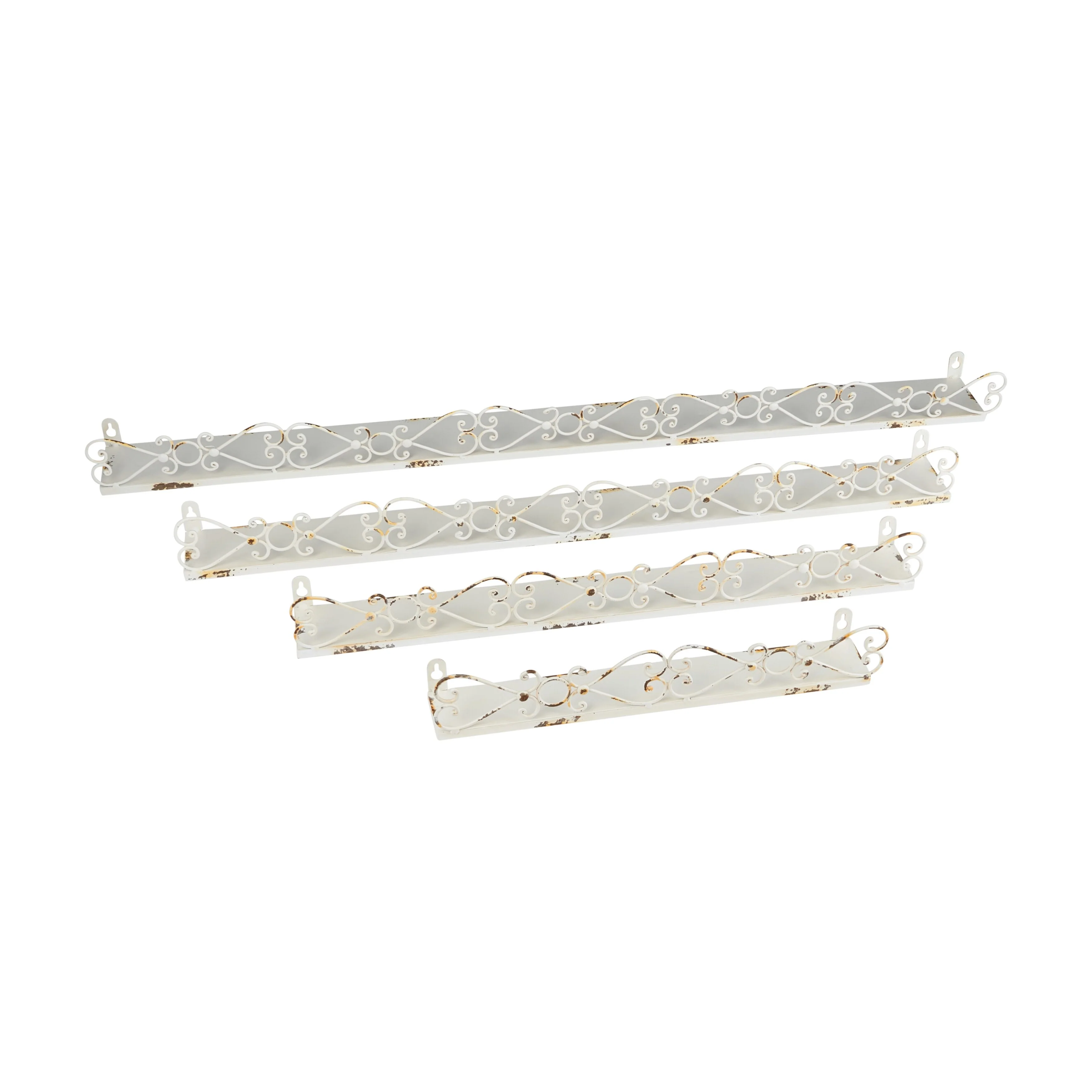 Decorative Cream Iron Ledges (Set of 4 Sizes)