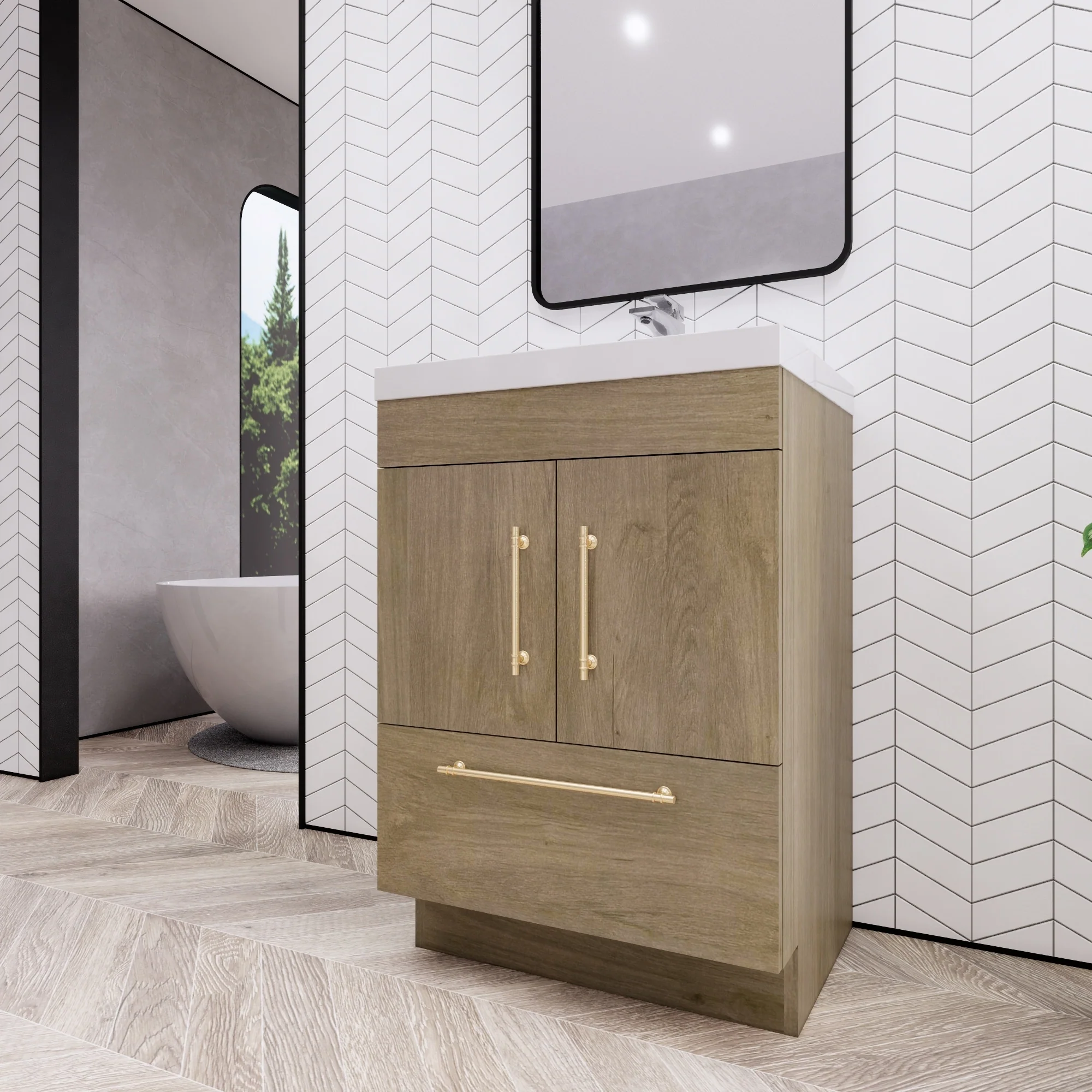 Eliza 24'' Freestanding Vanity with Single Sink