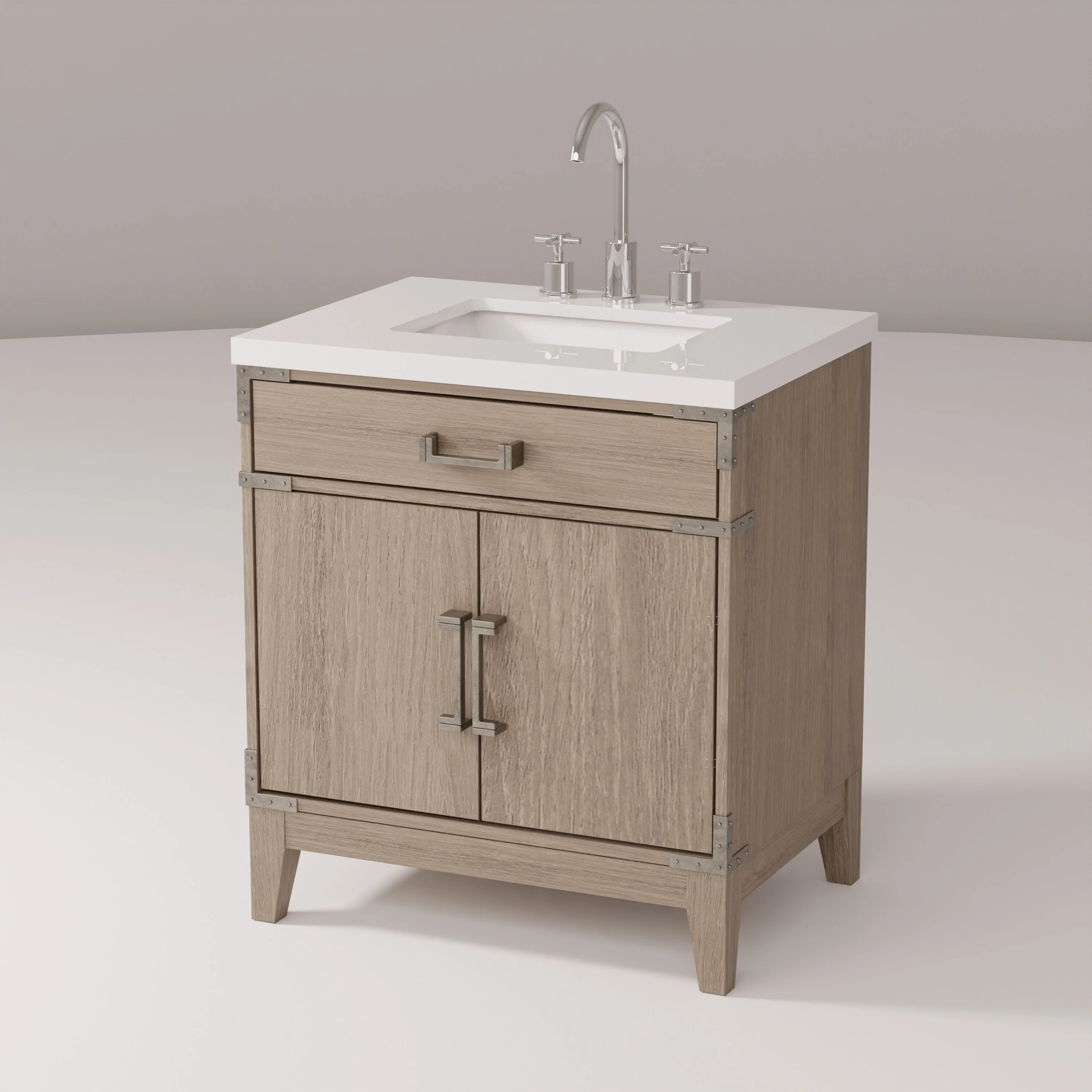 Laurel Bath Vanity Quartz Top, Sink and Faucet