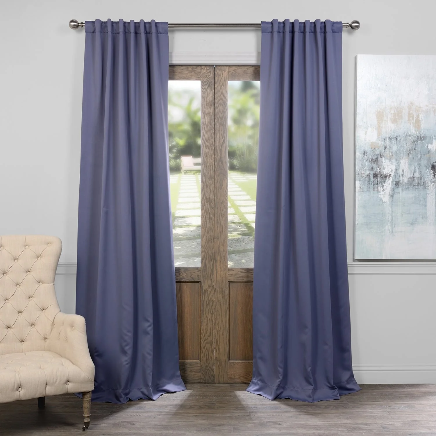 Exclusive Fabrics Room Darkening 120-inch Curtain Panel Pair (2 Panels)