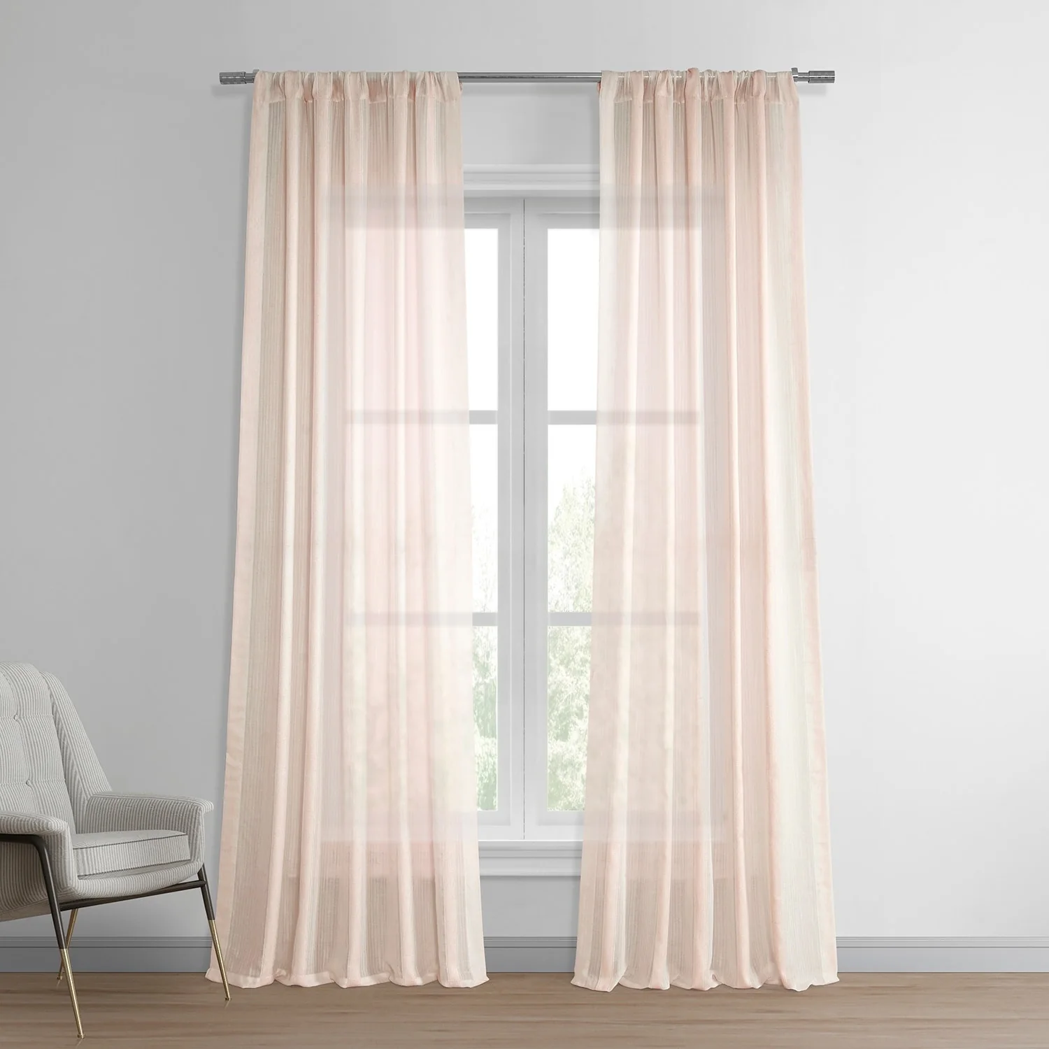 Exclusive Fabrics Signature French Linen Sheer Curtain (1 Panel)