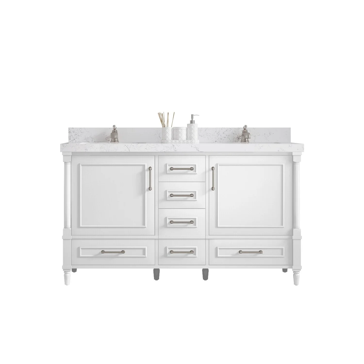 Willow Collections 60 in. W x 22 in. D Aberdeen Double Sink Bathroom Vanity with Countertop