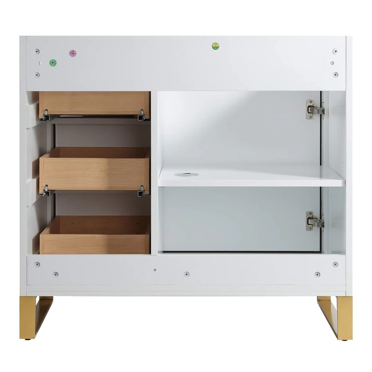 Fine Fixtures Opulence Collection Bathroom Vanity with White Ceramic Sink