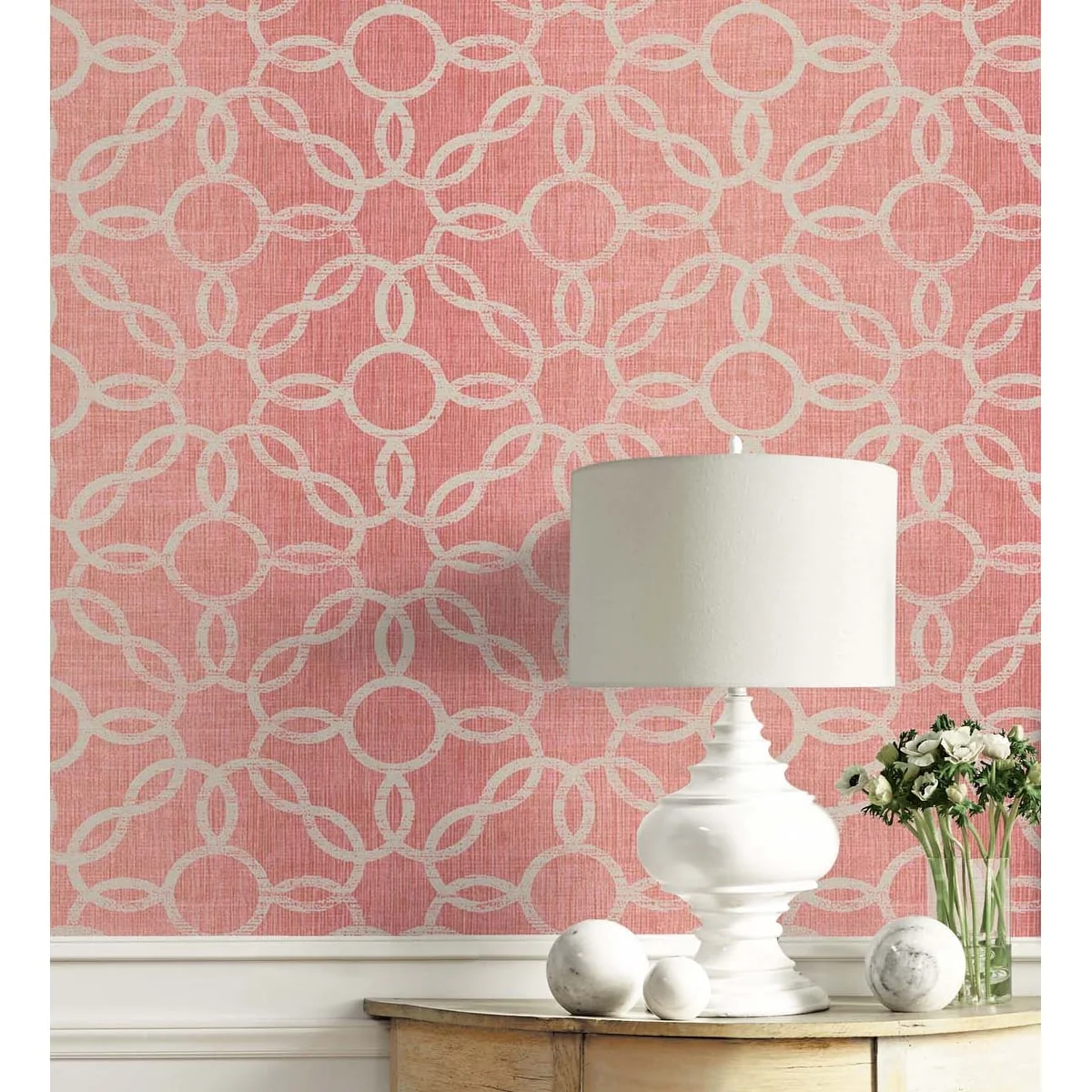 Seabrook Designs Pinson Geometric Unpasted Wallpaper