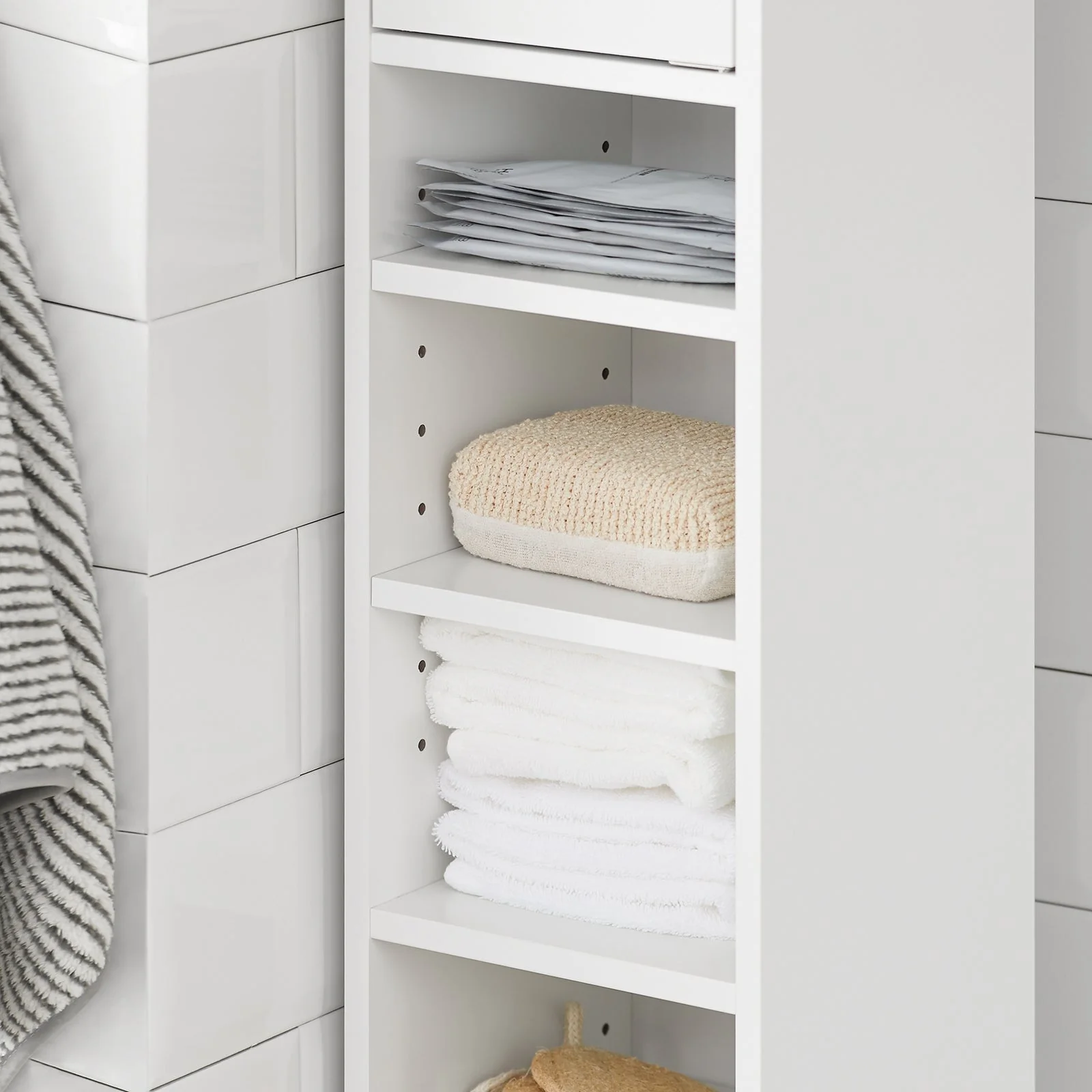 SoBuy BZR34-W, Bathroom Tall Cabinet Cupboard Storage Cabinet