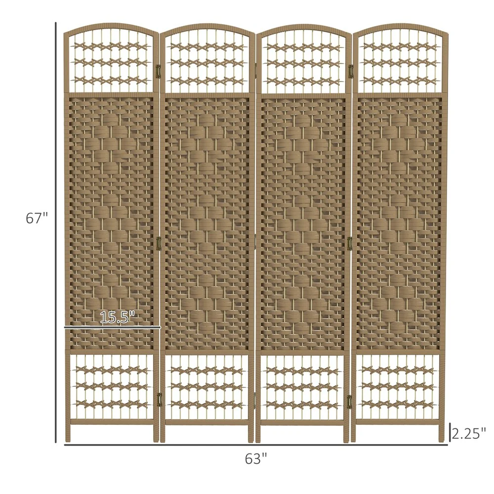 Room Divider,Folding Privacy Screen,Room Separator,Wave Fiber Divider