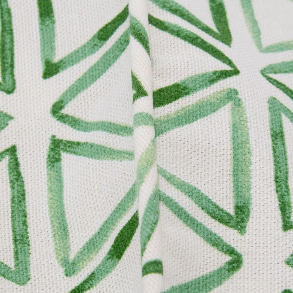 Painted Triangles Verte Throw Pillow