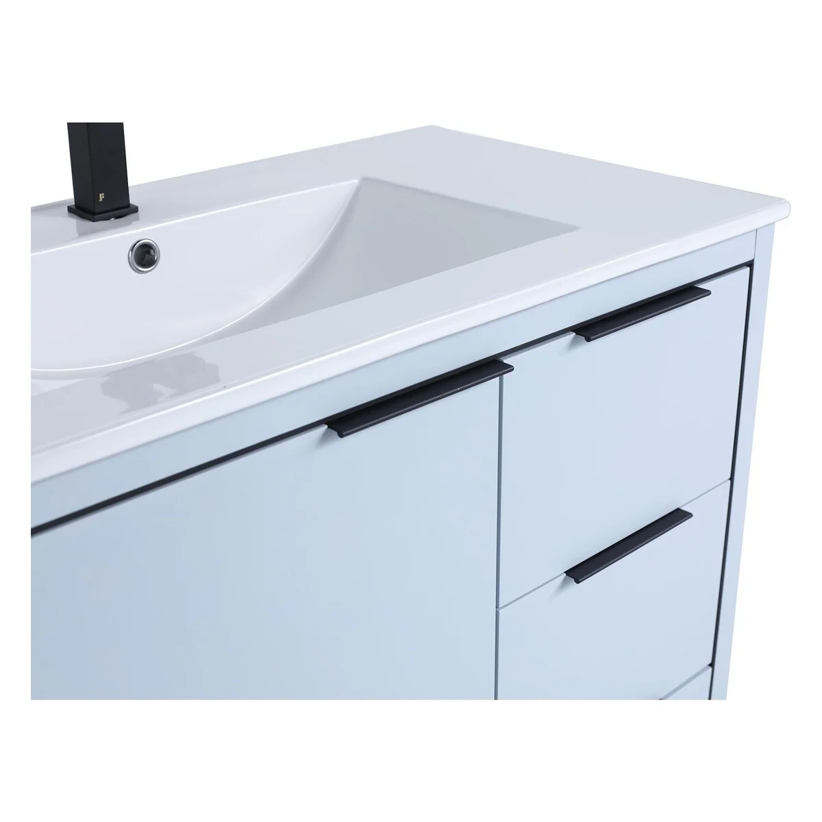Fine Fixtures Opulence Collection Bathroom Vanity with White Ceramic Sink