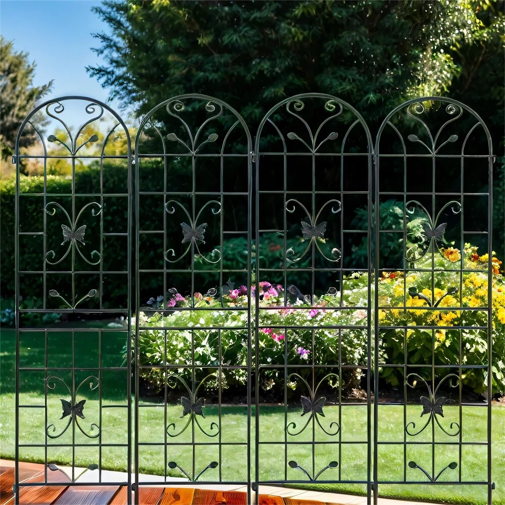 4 Pack Metal Garden Rustproof Trellis for Climbing Plants