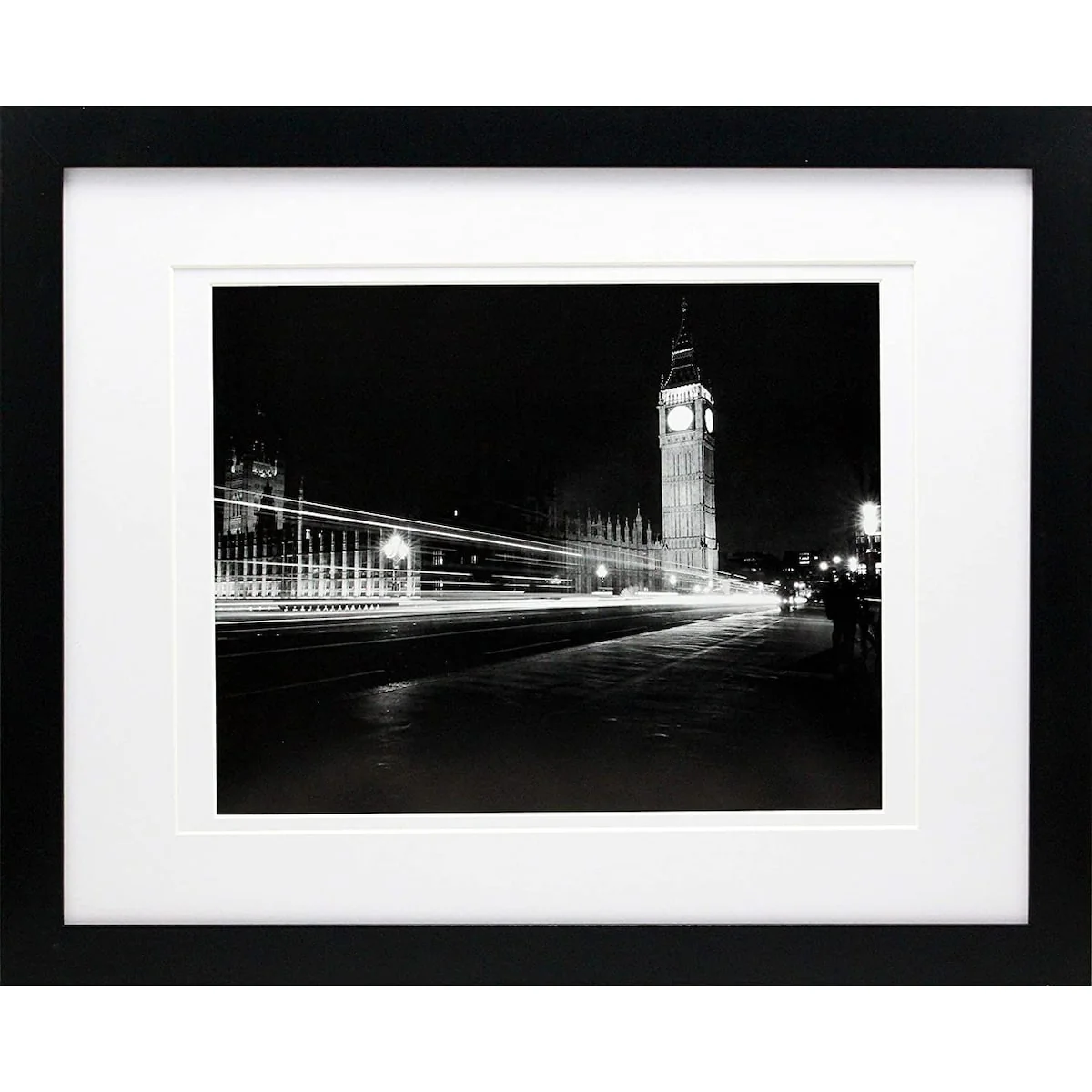 11x14 Black Gallery Picture Frame with 8x10 and 8.5x11 Mat