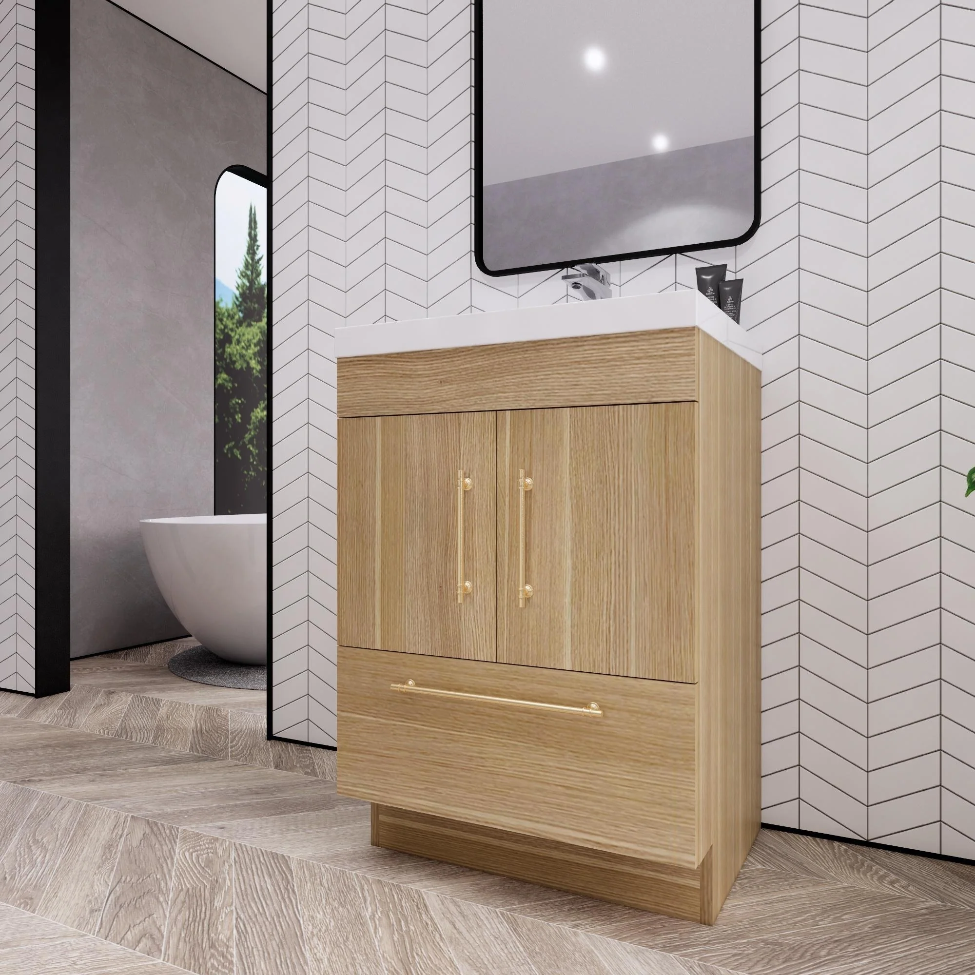 Eliza 24'' Freestanding Vanity with Single Sink