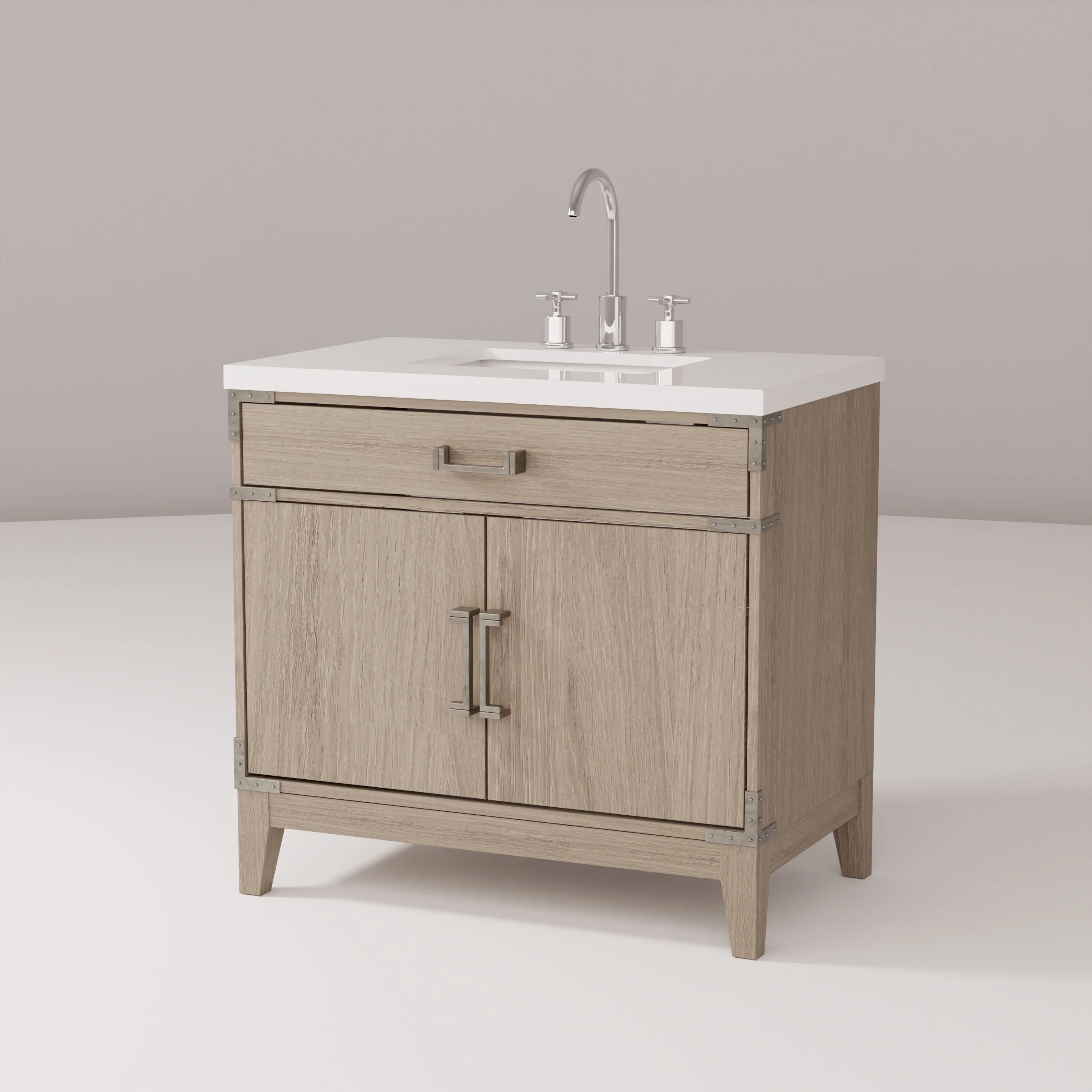 Laurel Bath Vanity Quartz Top, Sink and Faucet