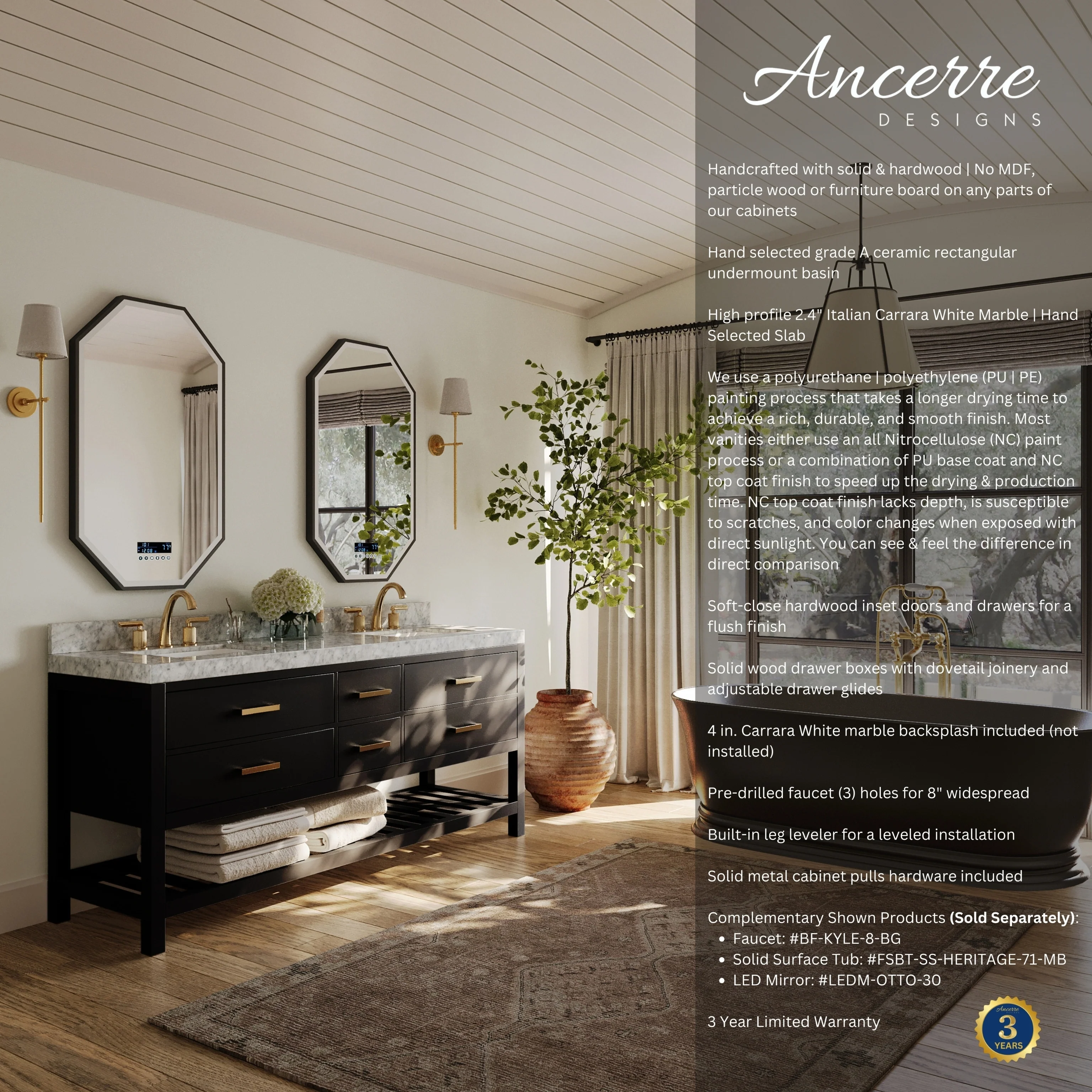 Ancerre Designs Elizabeth Bathroom Vanity Set