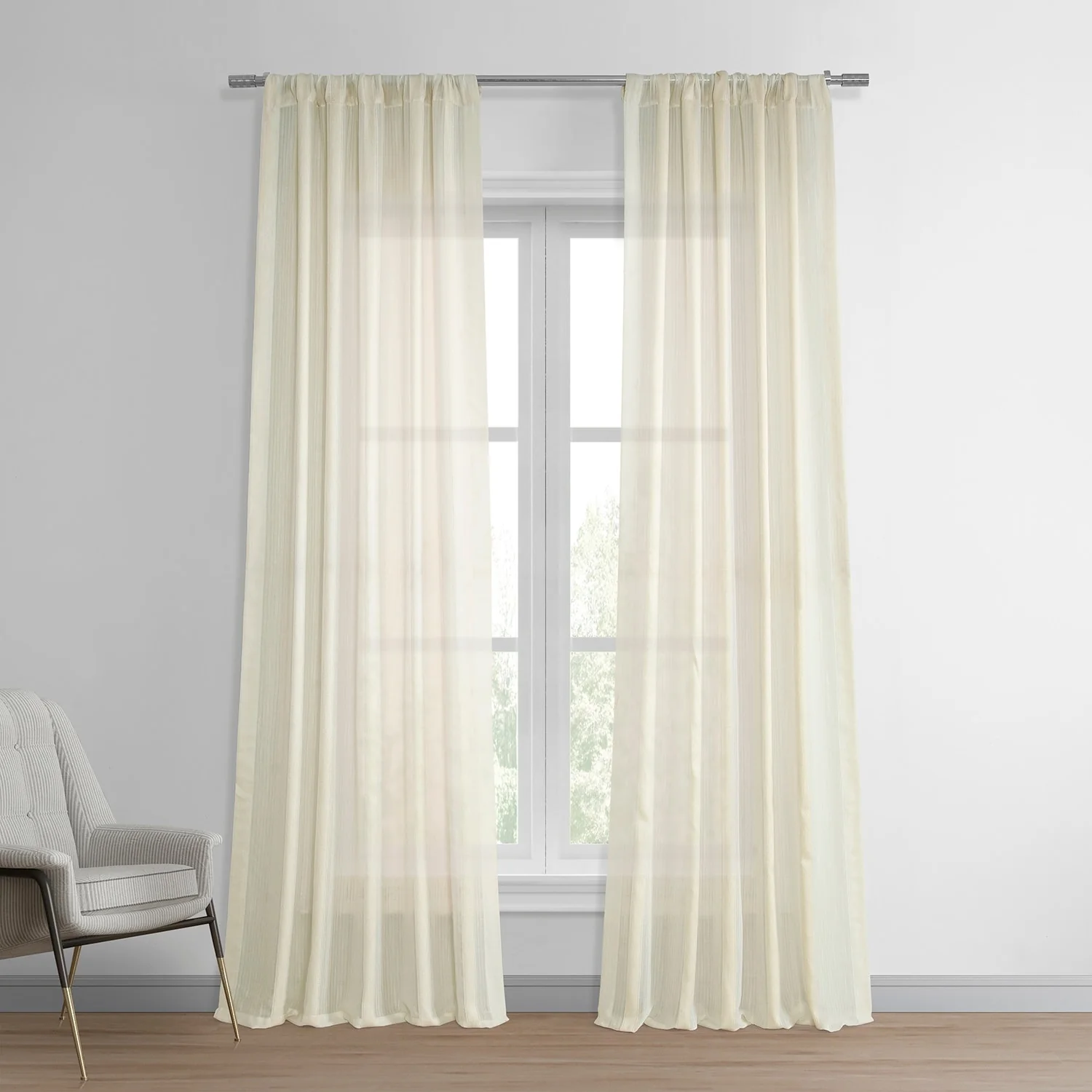 Exclusive Fabrics Signature French Linen Sheer Curtain (1 Panel)