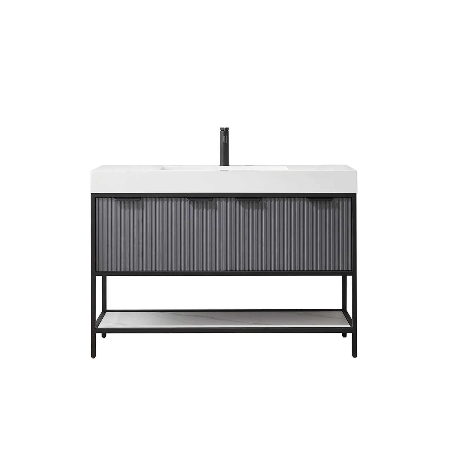 Marcilla 48 in. Single Sink Bath Vanity with Stone Sink Top