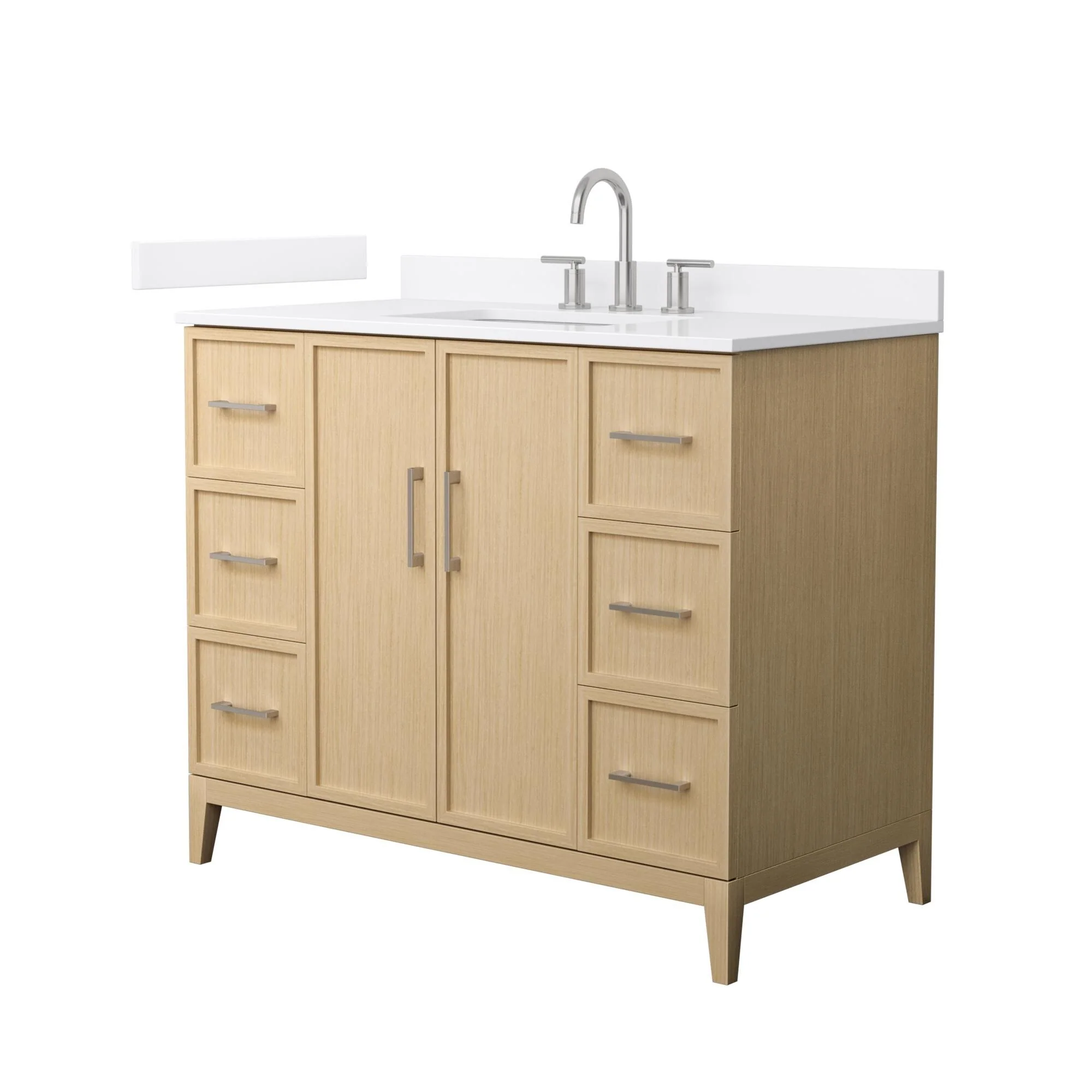 Elan 42-inch Single Vanity, 3 Hole Quartz Top