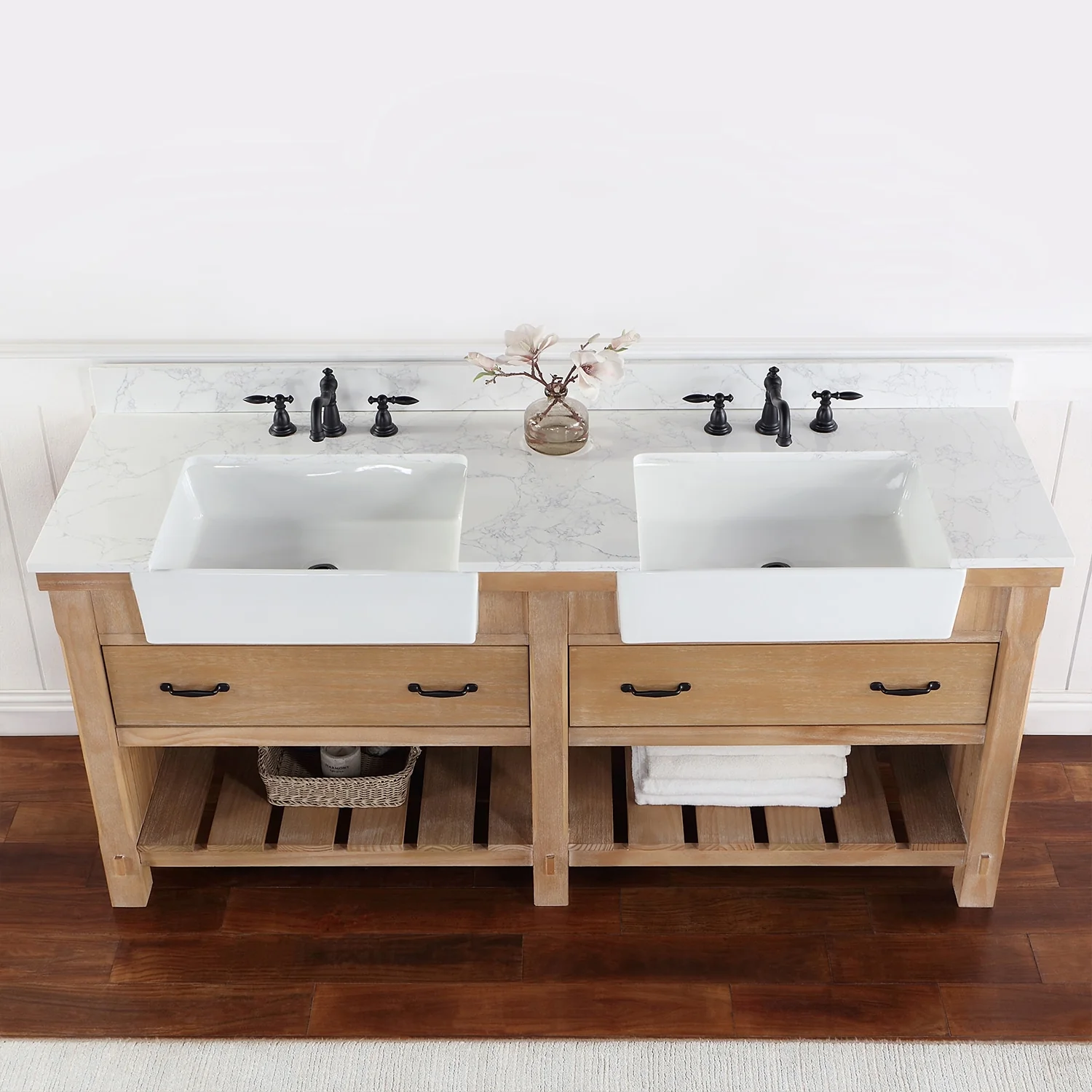 Villareal Bath Vanity with Composite Stone Top without Mirror